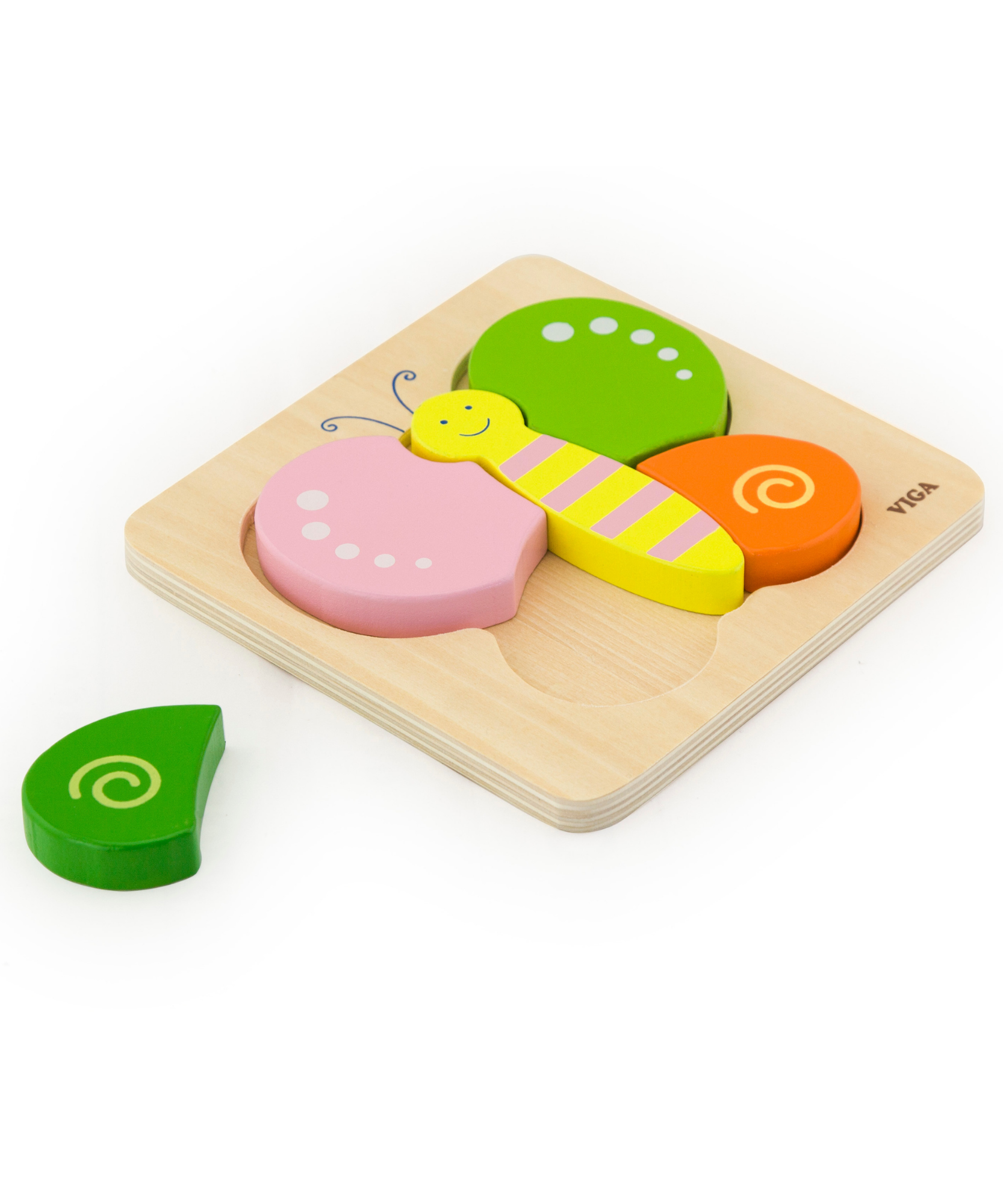 لعبة بازل فيجا باترفلاي، مكونة من 5 قطع، لعبة مونتيسوري الخشبية، تنمي المهارات الحسية والإدراكية والحركية الدقيقة، لعبة تعليمية للأطفال غير سامة وصديقة للبيئة، مناسبة للأولاد والبنات من سن 18 شهرًا فما فوق