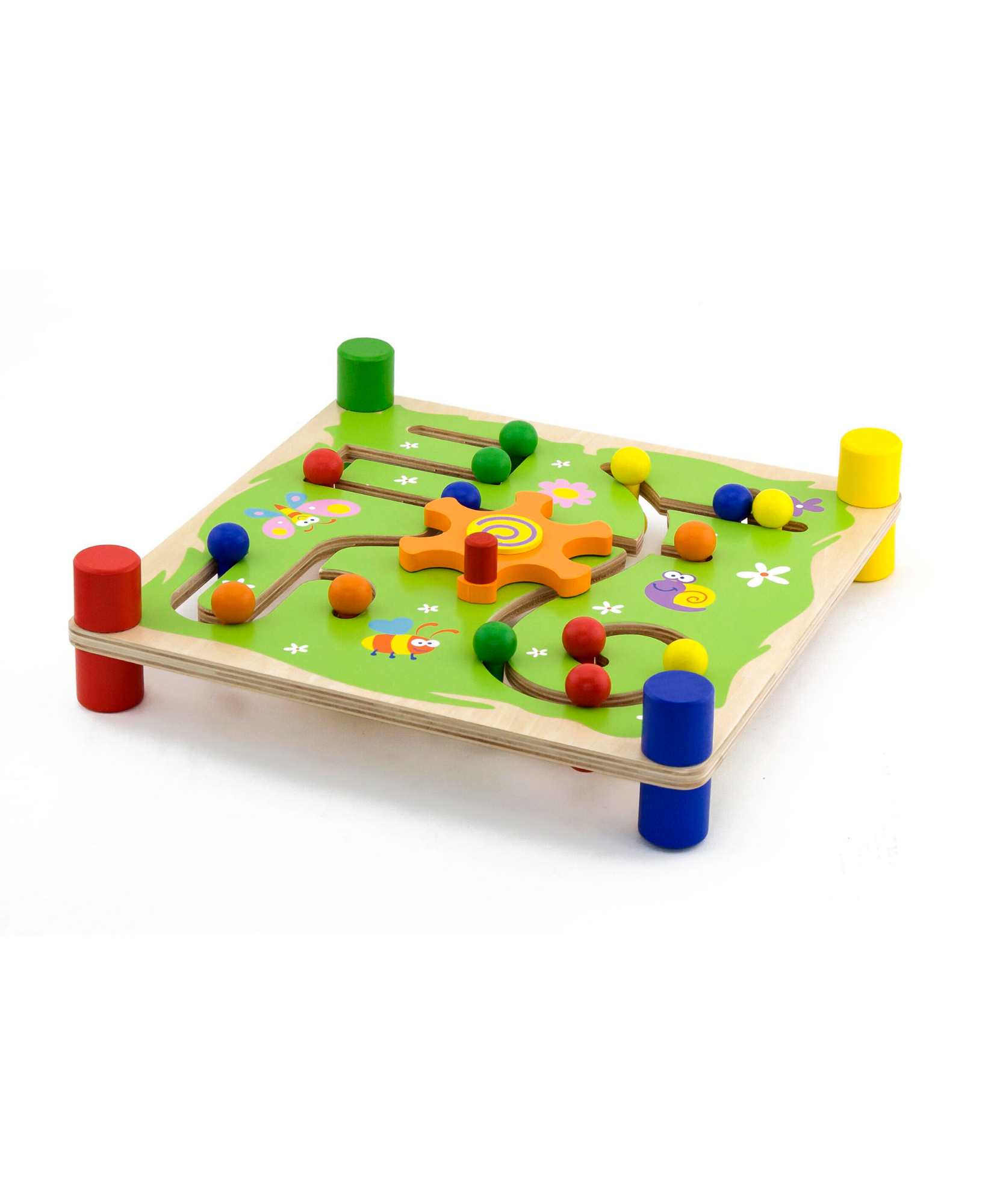 لعبة فيجا الخشبية للتتبع والتتبع - متاهة خرز مستوحاة من مونتيسوري مع بطاقات أنماط، تُنمّي التنسيق بين اليد والعين والوعي المكاني والخيال، صديقة للبيئة، ألوان غير سامة، مناسبة للأعمار من سنتين فما فوق