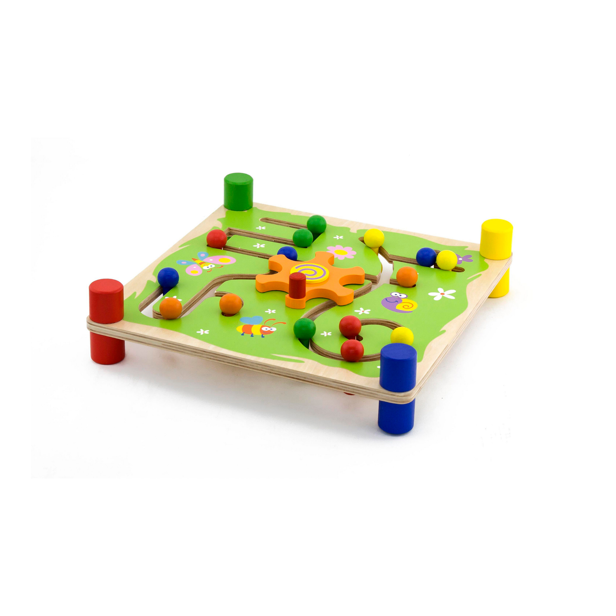 لعبة فيجا الخشبية للتتبع والتتبع - متاهة خرز مستوحاة من مونتيسوري مع بطاقات أنماط، تُنمّي التنسيق بين اليد والعين والوعي المكاني والخيال، صديقة للبيئة، ألوان غير سامة، مناسبة للأعمار من سنتين فما فوق