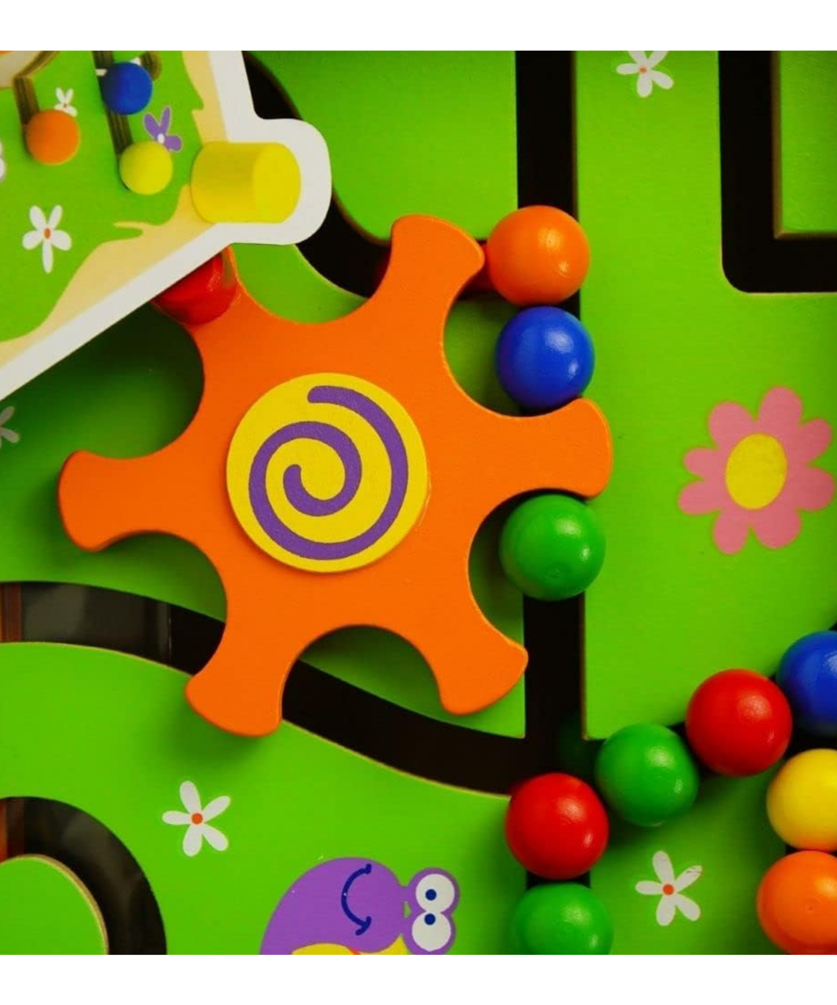 لعبة فيجا الخشبية للتتبع والتتبع - متاهة خرز مستوحاة من مونتيسوري مع بطاقات أنماط، تُنمّي التنسيق بين اليد والعين والوعي المكاني والخيال، صديقة للبيئة، ألوان غير سامة، مناسبة للأعمار من سنتين فما فوق