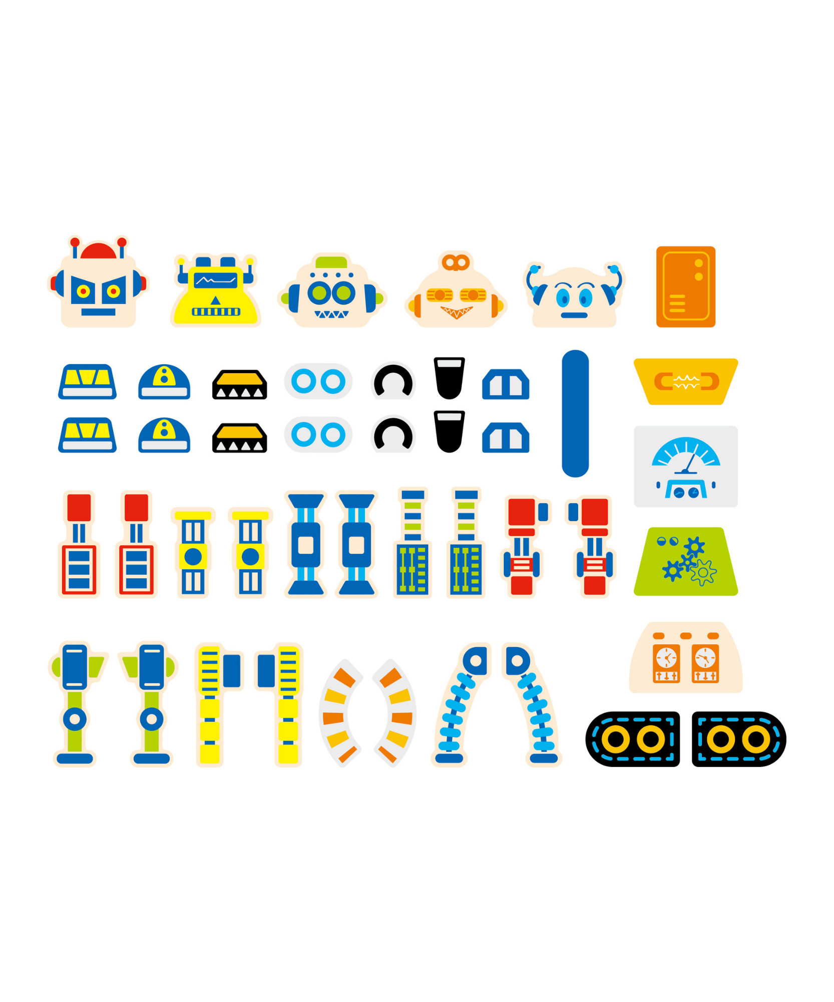 VIGA Tack Zap – Robots Creative Craft Set for Kids , Montessori-Inspired Wooden Activity Toy with Cork Board, Hammer & 45 Robot Pieces , Enhances Fine Motor Skills, Creativity & Focus , 3 Years+