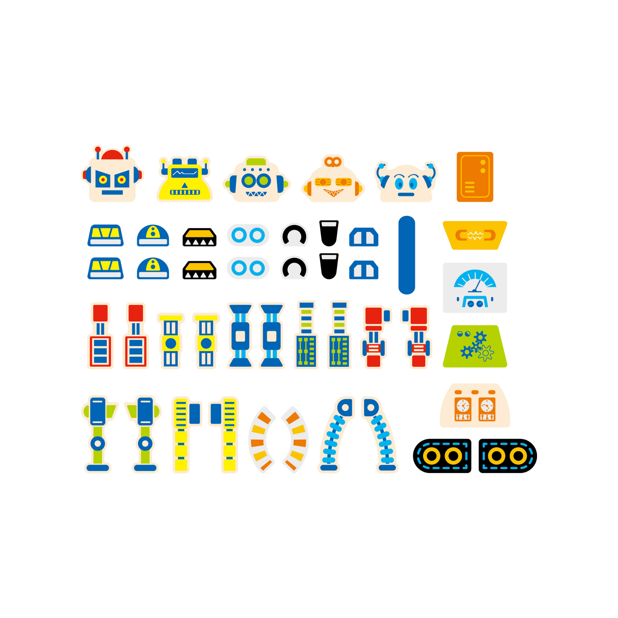 VIGA Tack Zap – Robots Creative Craft Set for Kids , Montessori-Inspired Wooden Activity Toy with Cork Board, Hammer & 45 Robot Pieces , Enhances Fine Motor Skills, Creativity & Focus , 3 Years+