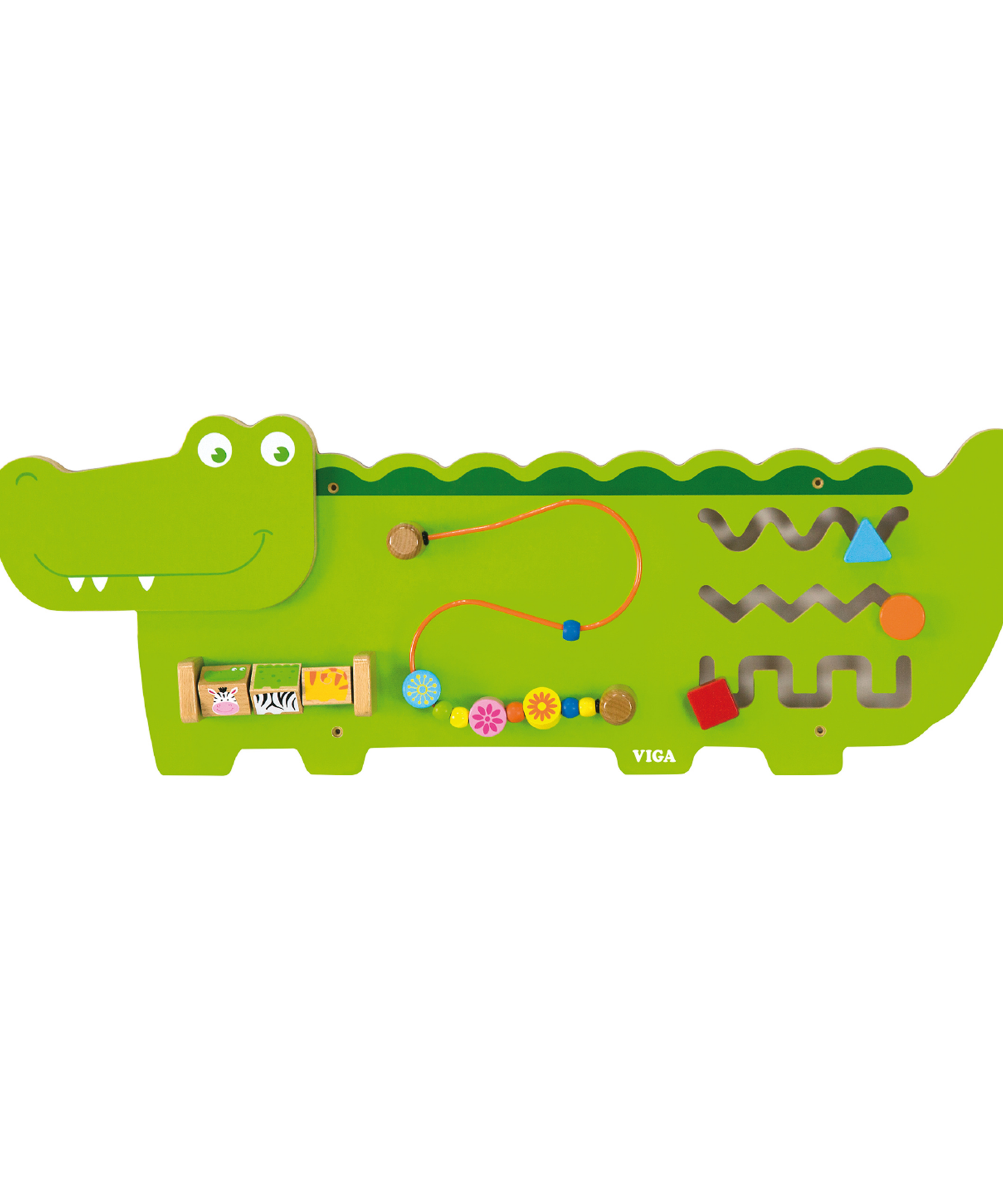 لوحة حائط فيجا كروكودايل، لوحة أنشطة حسية خشبية من مونتيسوري، تُنمّي المنطق والتنسيق بين اليد والعين والمهارات الحركية، لعبة تعليمية صديقة للبيئة وغير سامة، للأولاد والبنات من عمر 18 شهرًا فما فوق