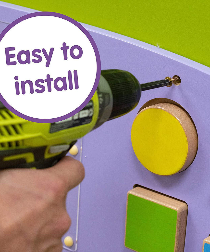 لعبة حائط فرس النهر من فيجا مونتيسوري - لوحة أنشطة حسية متعددة الوظائف للأطفال الصغار - لعبة تعليمية خشبية متينة لتنسيق اليد والعين وتنمية الدماغ - للأعمار من 18 شهرًا فما فوق