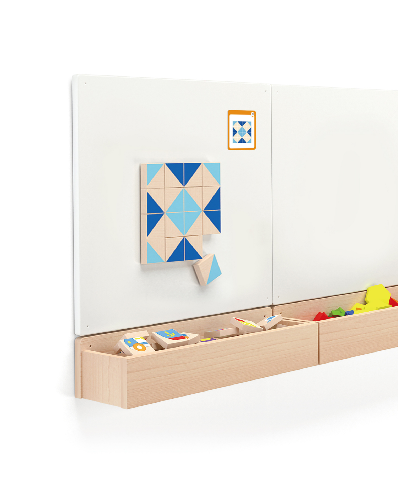 مكعبات فيجا البصرية، 40 قطعة أحجية مغناطيسية، لعبة مونتيسوري الخشبية، تنمي المهارات الحسية والإدراكية والحركية الدقيقة، لعبة تعليمية للأطفال غير سامة وصديقة للبيئة، مناسبة للأطفال من سن 3 سنوات فما فوق