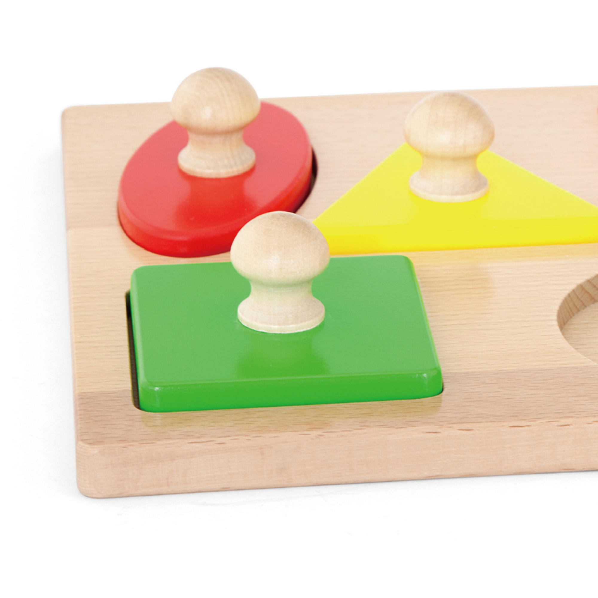 Viga Shapes, 5 Piece Knob Puzzle, Montessori Wooden Toy, Develops Sensory, Cognitive & Fine Motor Skills, Non-Toxic & Eco-friendly Kids Educational Toy, Suitable for Boys and Girls Aged 12M+