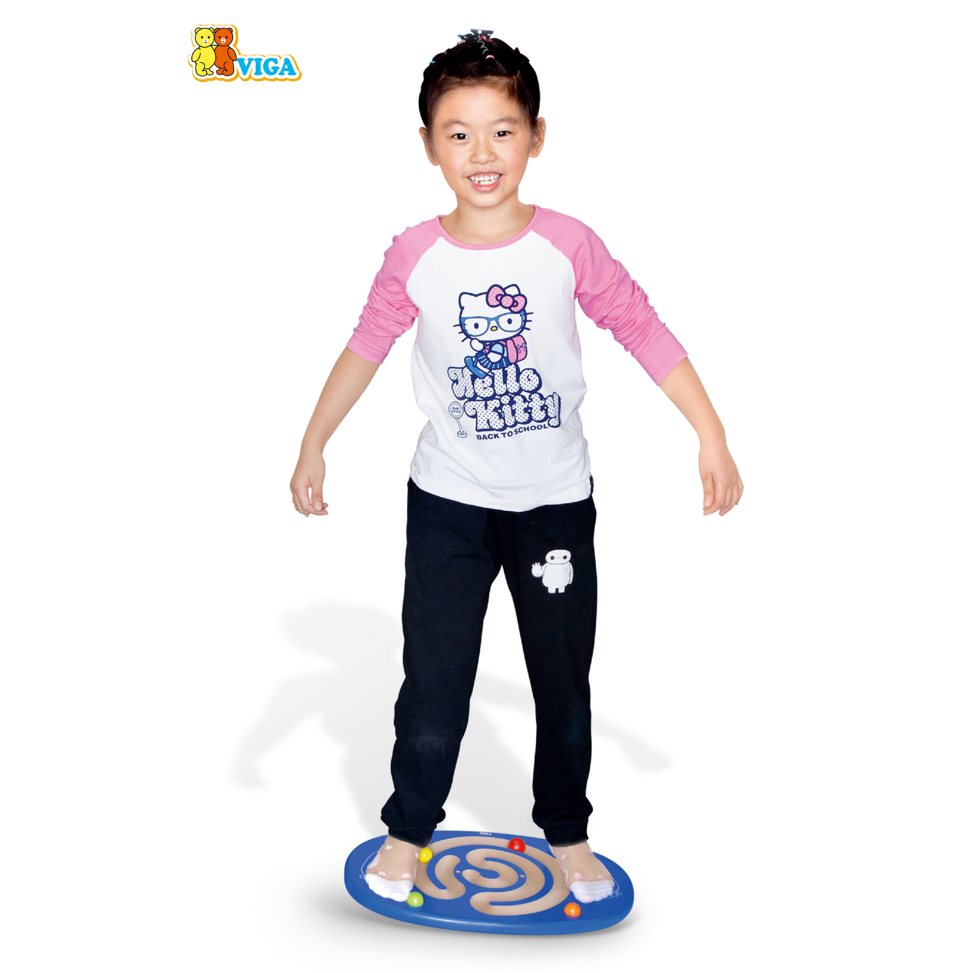 لوح التوازن الخشبي من فيجا، مع 4 كرات خشبية، لعبة لتنمية المهارات الحركية والتنسيق، نشاط صديق للبيئة للأطفال، لعبة تعليمية غير سامة للأعمار من 4 سنوات فما فوق