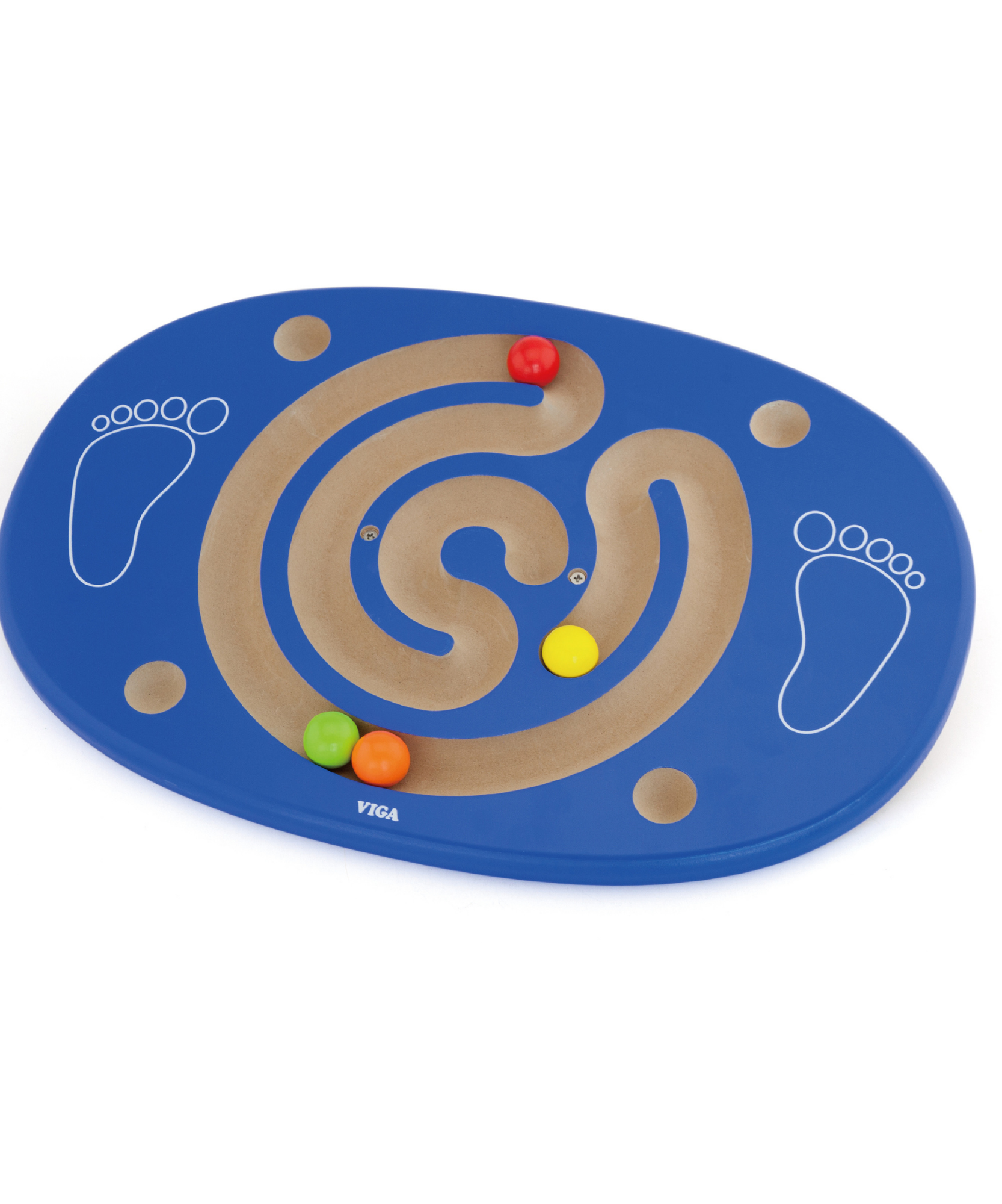 لوح التوازن الخشبي من فيجا، مع 4 كرات خشبية، لعبة لتنمية المهارات الحركية والتنسيق، نشاط صديق للبيئة للأطفال، لعبة تعليمية غير سامة للأعمار من 4 سنوات فما فوق