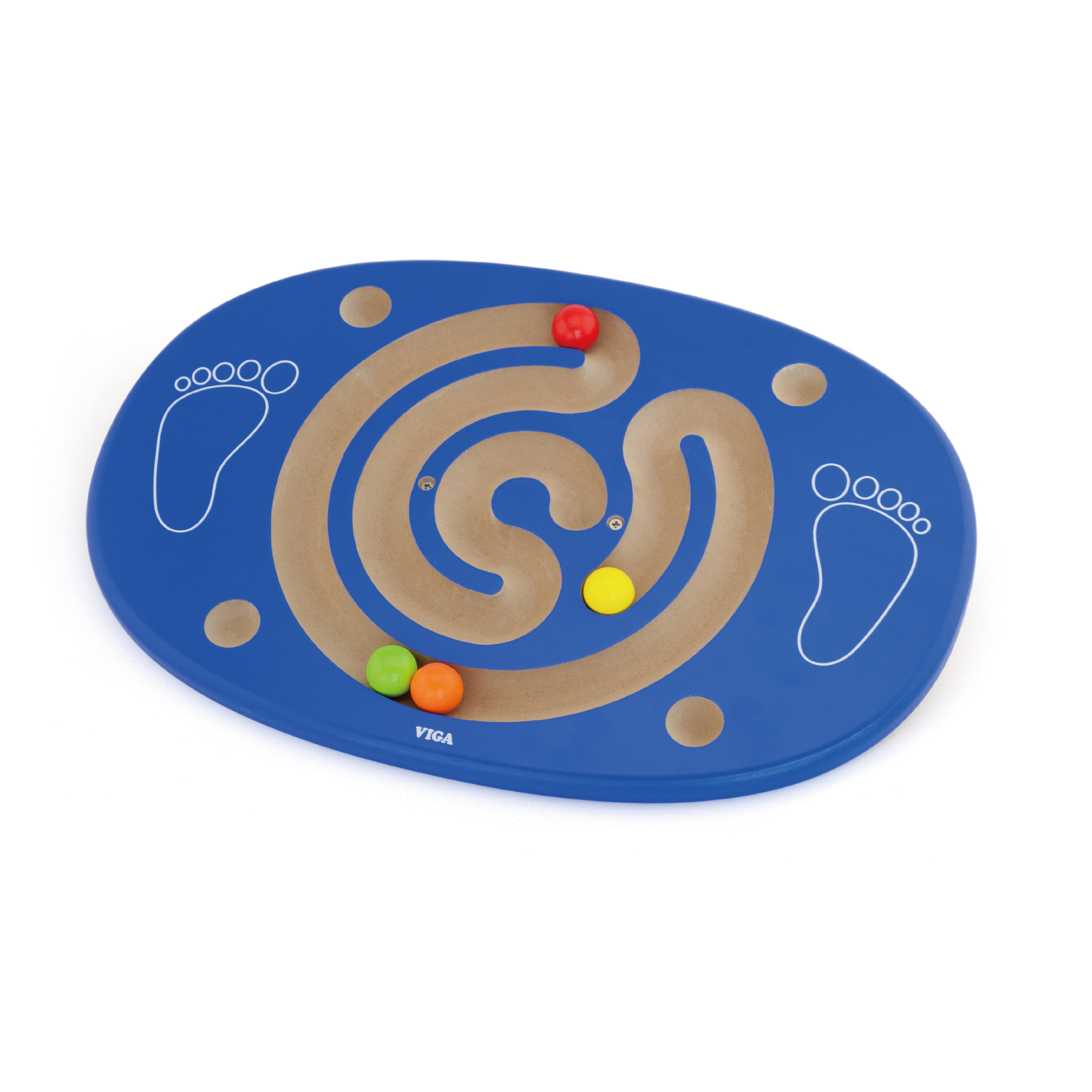 لوح التوازن الخشبي من فيجا، مع 4 كرات خشبية، لعبة لتنمية المهارات الحركية والتنسيق، نشاط صديق للبيئة للأطفال، لعبة تعليمية غير سامة للأعمار من 4 سنوات فما فوق