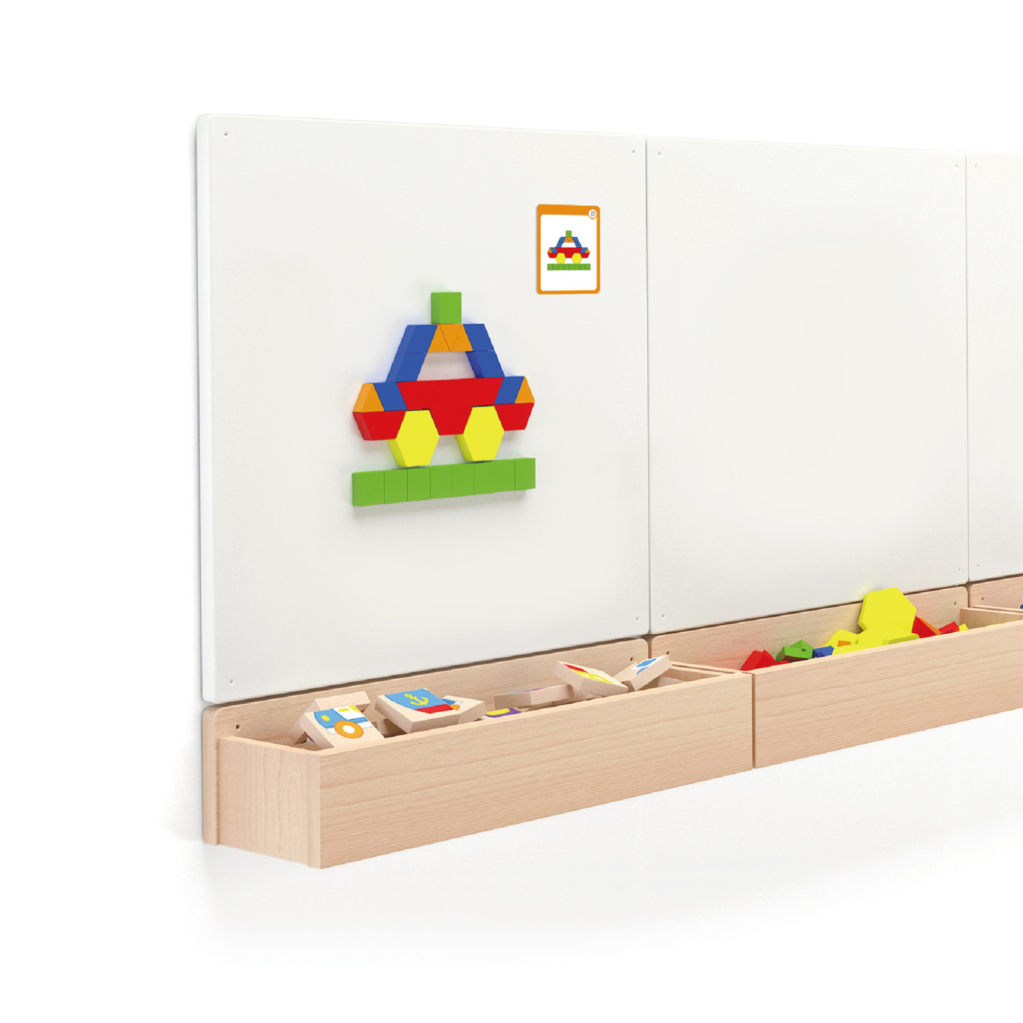 مكعبات هندسية من فيجا، 102 قطعة أحجية مغناطيسية، لعبة مونتيسوري خشبية، تنمي المهارات الحسية والإدراكية والحركية الدقيقة، غير سامة وصديقة للبيئة، لعبة تعليمية للأطفال، مناسبة للأطفال من سن 3 سنوات فما فوق