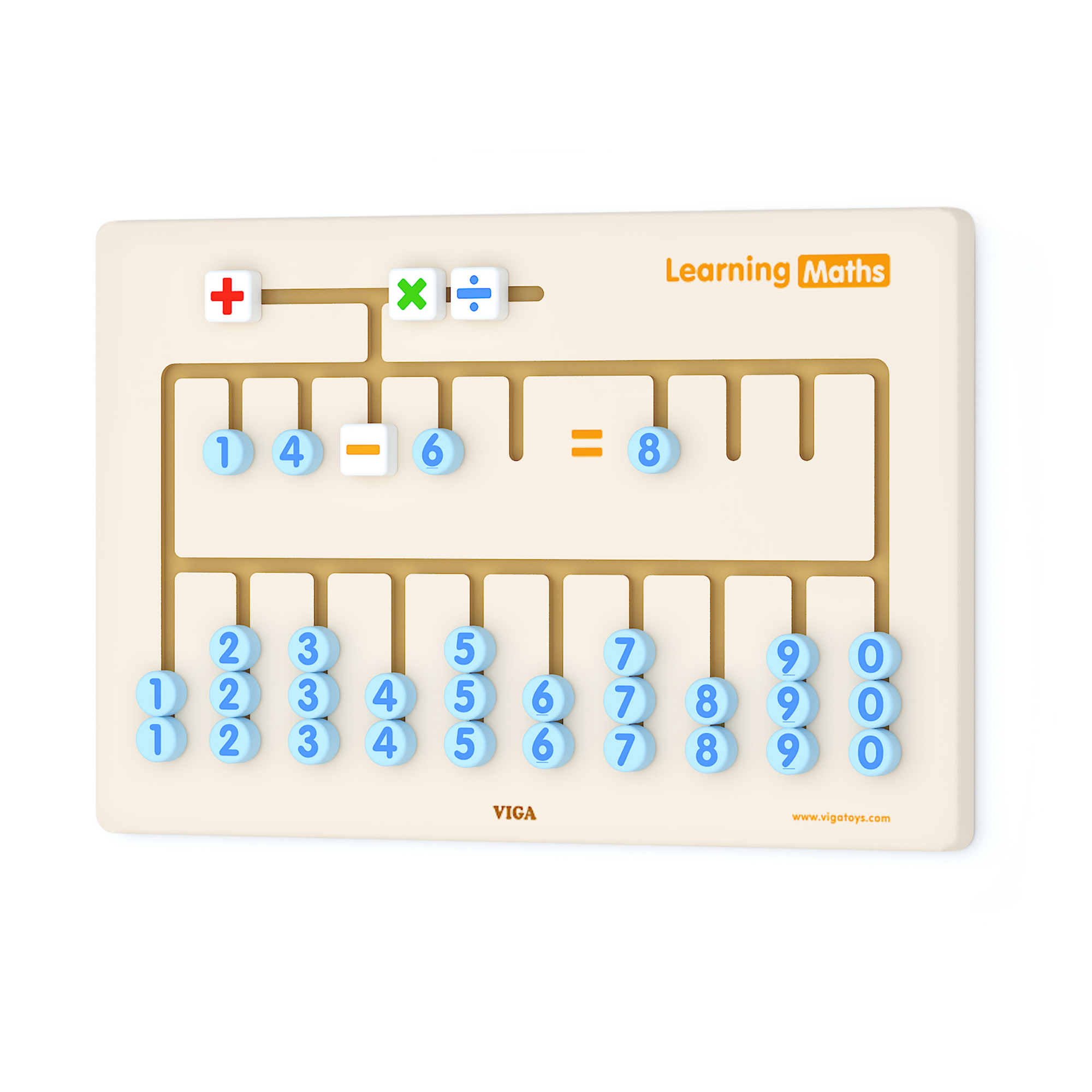 لعبة حائط تعليم الرياضيات من فيجا، لوحة أنشطة حسابية خشبية من مونتيسوري مع أرقام ورموز متحركة، تُنمّي المهارات الحركية الدقيقة والمنطق والحساب المبكر، صديقة للبيئة، للأولاد والبنات من سن 3 سنوات فما فوق