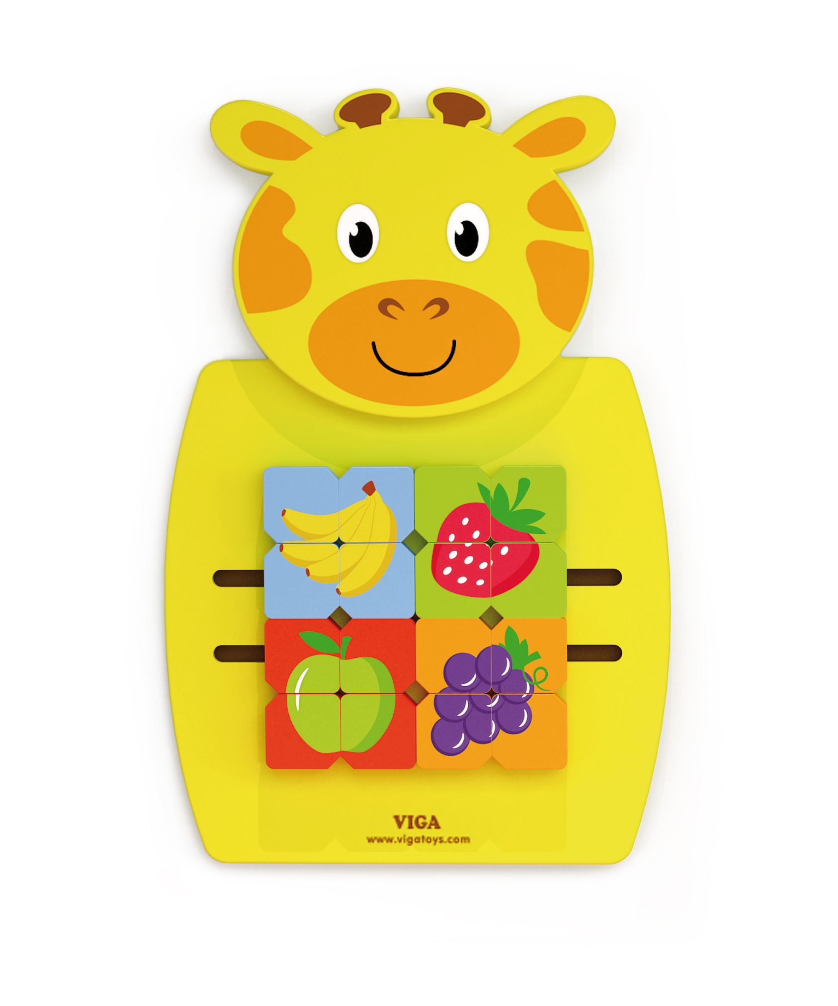 لعبة حائط فيجا فسيفساء الفواكه، لوحة ألغاز مونتيسوري مع 4 ألغاز فواكه، تنمي المهارات الإدراكية والحركية والتنسيق بين اليد والعين والمنطق، صديقة للبيئة وغير سامة، للأولاد والبنات من عمر 18 شهرًا فما فوق