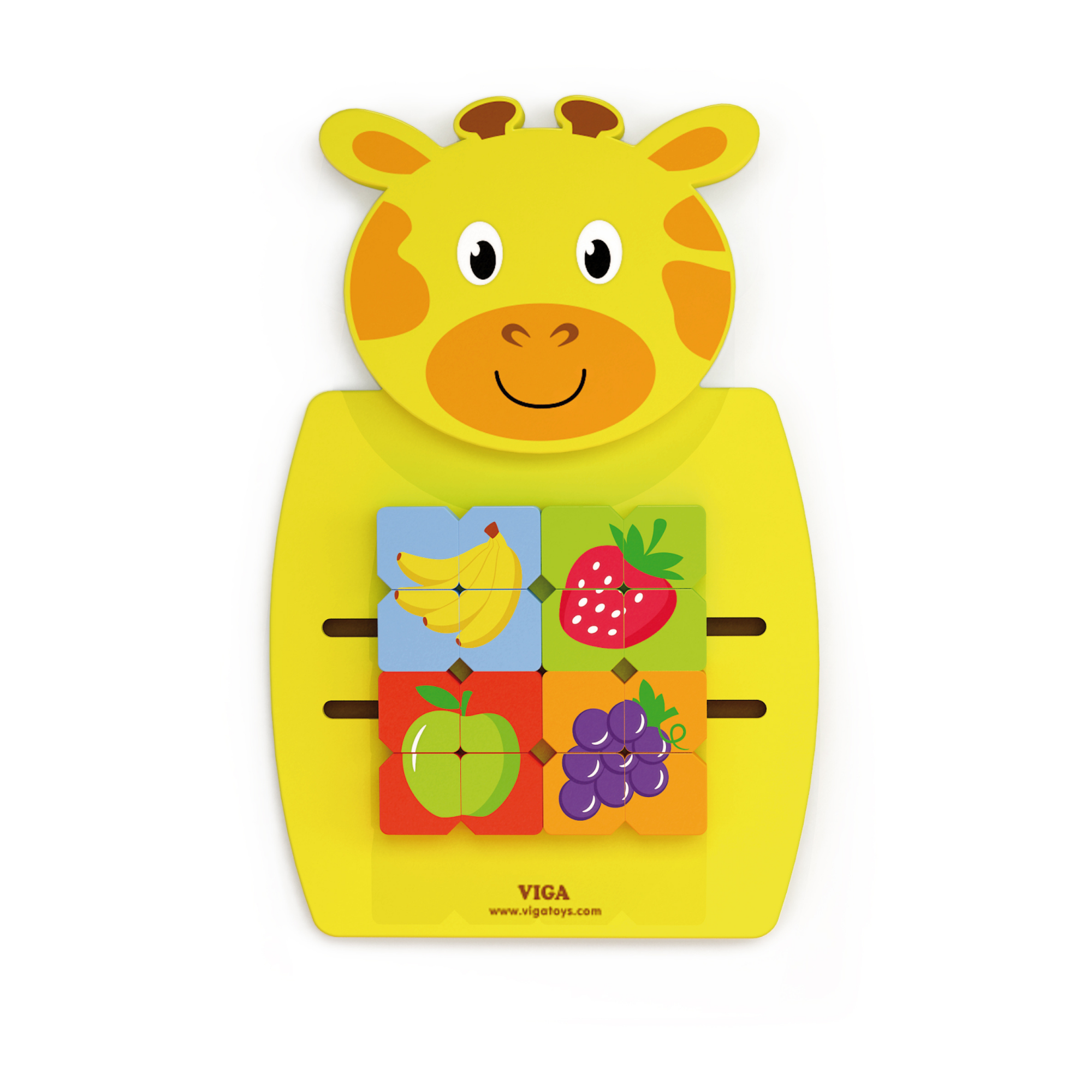 لعبة حائط فيجا فسيفساء الفواكه، لوحة ألغاز مونتيسوري مع 4 ألغاز فواكه، تنمي المهارات الإدراكية والحركية والتنسيق بين اليد والعين والمنطق، صديقة للبيئة وغير سامة، للأولاد والبنات من عمر 18 شهرًا فما فوق