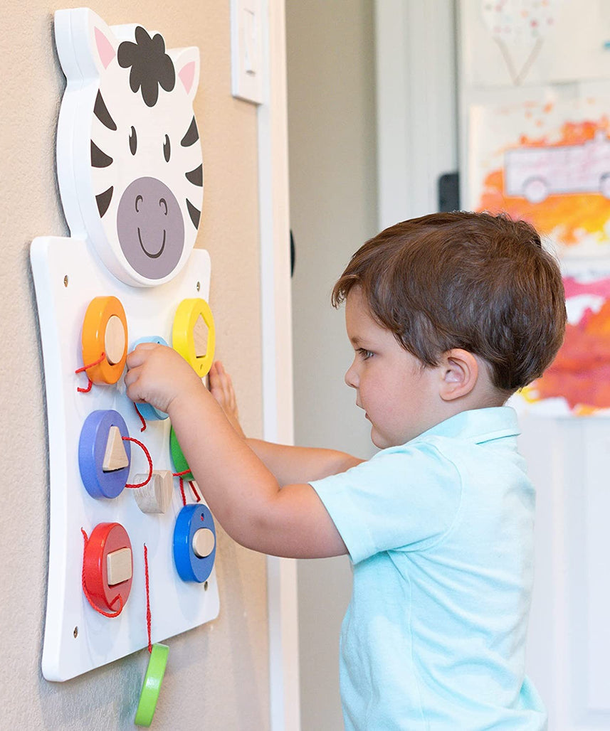 لعبة مطابقة الأشكال من فيجا، 8 قطع، لعبة مونتيسوري خشبية، تُنمّي التفكير المكاني والمهارات الحركية الدقيقة والإدراكية، لوحة جدارية تعليمية صديقة للبيئة، للأولاد والبنات من عمر 18 شهرًا فما فوق