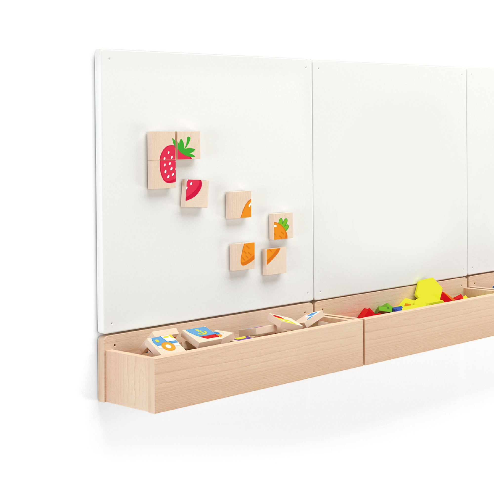 لعبة أحجية مكعبات مغناطيسية من فيجا فروتس، 32 قطعة، لعبة مونتيسوري خشبية، تنمي المهارات الحسية والإدراكية والحركية الدقيقة، غير سامة وصديقة للبيئة، مناسبة للأطفال من سن 18 شهرًا فما فوق