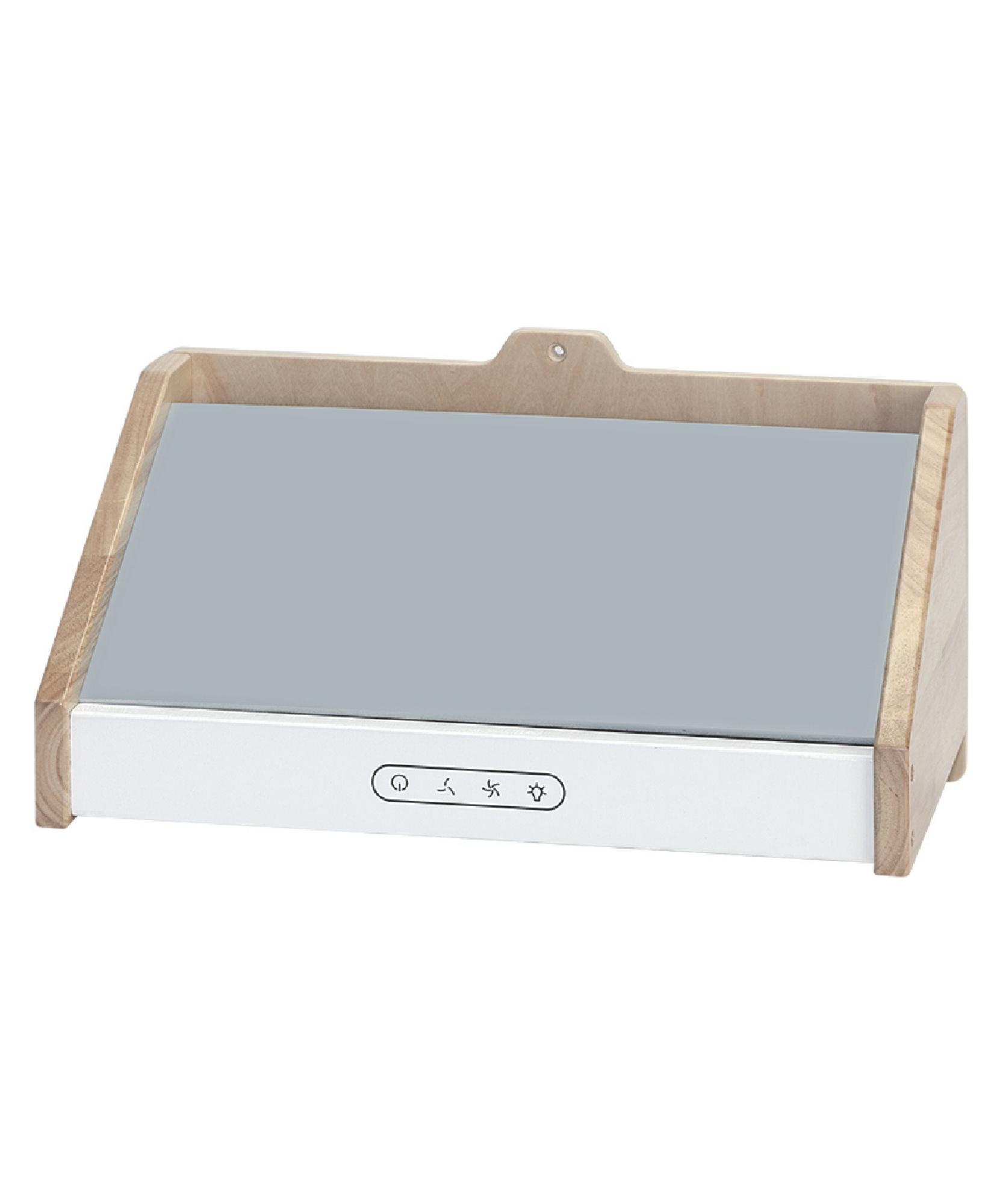 Viga White Kitchen Wall Set, Montessori Wooden Play Kitchen with Microwave, Exhaust Hood & Shelves, Pretend Play Furniture, Eco-Friendly & Non-Toxic, Develops Creativity & Coordination, Ages 3+