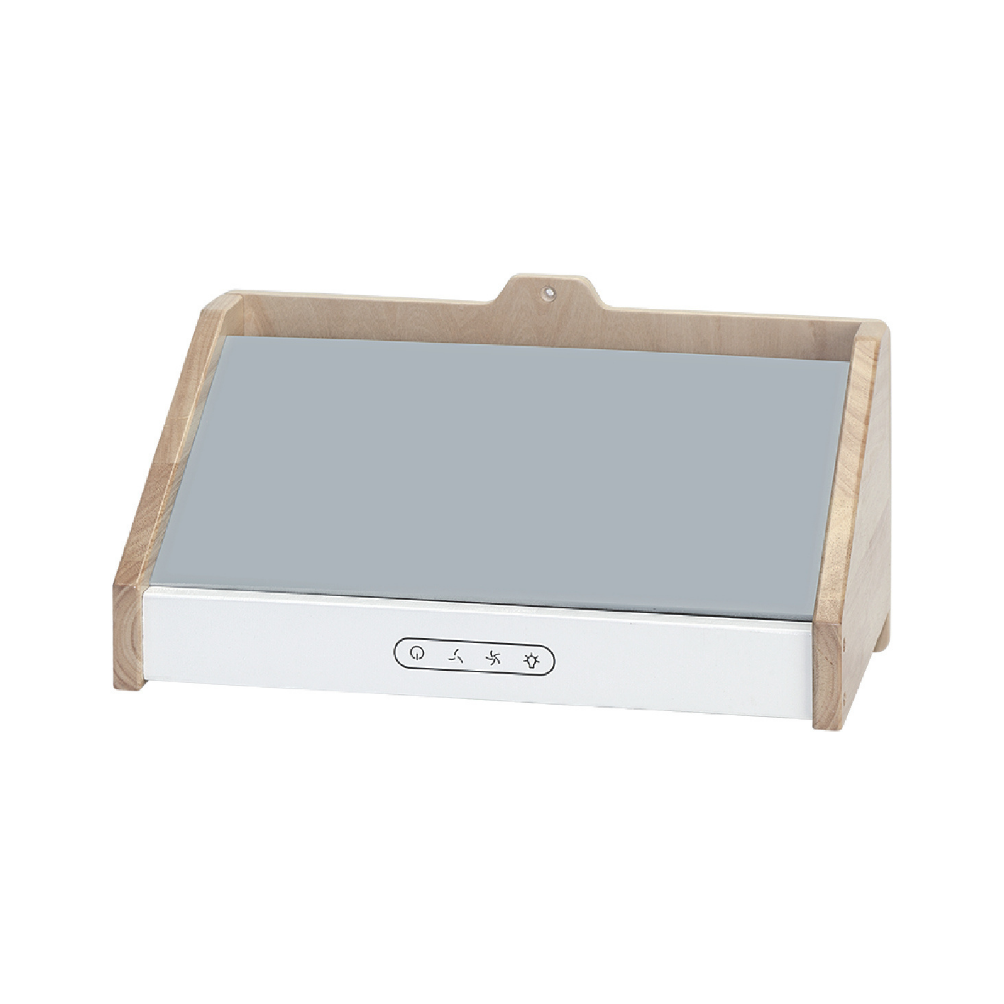 مجموعة مطبخ فيجا وايت الجدارية، مطبخ مونتيسوري خشبي للعب مع ميكروويف وشفاط ورفوف، أثاث تظاهري، صديق للبيئة وغير سام، يُنمّي الإبداع والتنسيق، مناسب للأعمار من 3 سنوات فما فوق