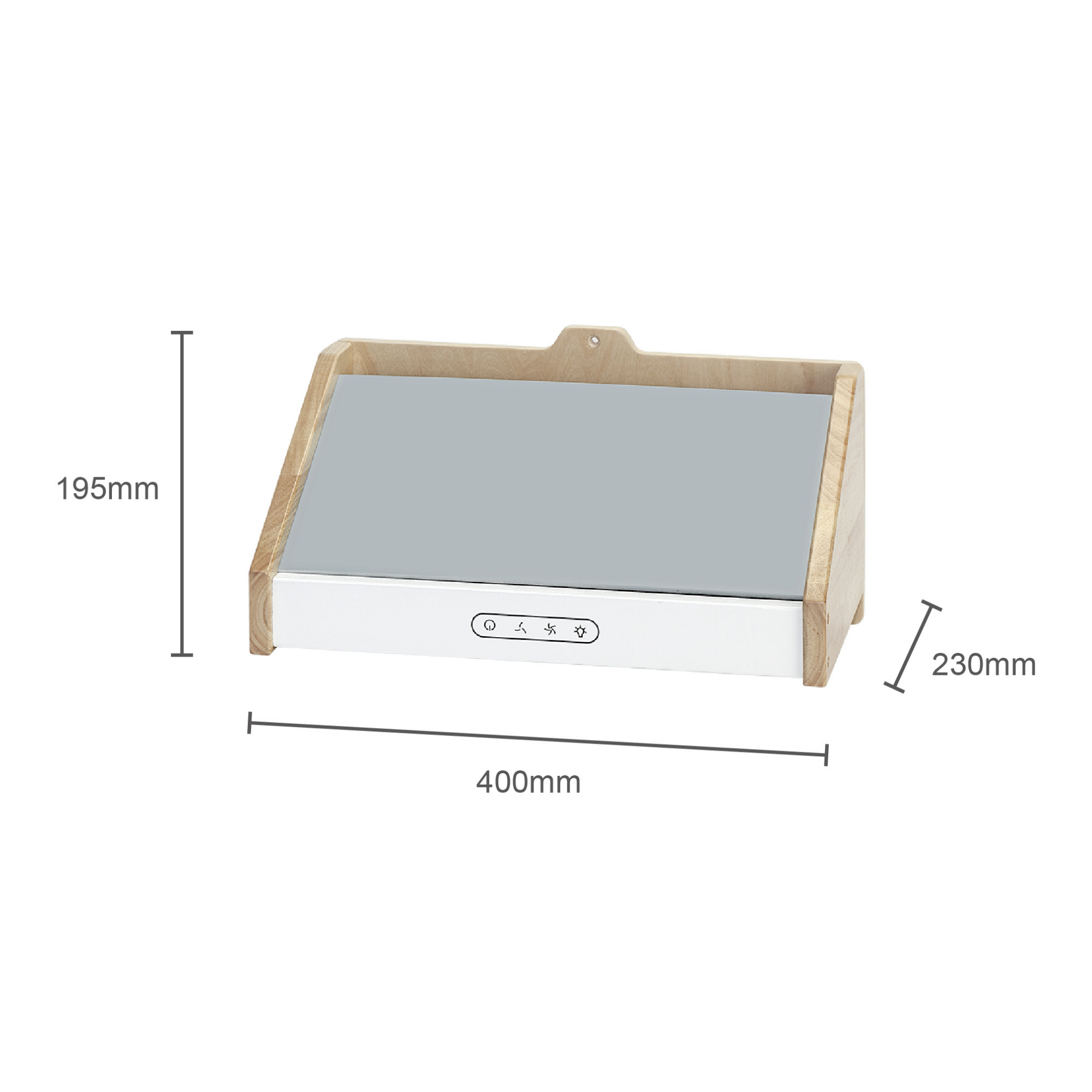 Viga White Kitchen Wall Set, Montessori Wooden Play Kitchen with Microwave, Exhaust Hood & Shelves, Pretend Play Furniture, Eco-Friendly & Non-Toxic, Develops Creativity & Coordination, Ages 3+