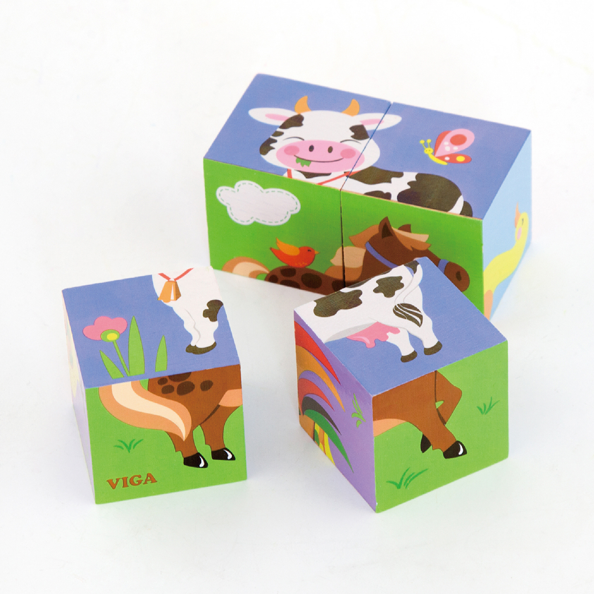 حيوانات مزرعة فيجا، أحجية مكعبات سداسية الجوانب، لعبة مونتيسوري الخشبية، تنمي المهارات الحسية والإدراكية والحركية الدقيقة، لعبة تعليمية للأطفال غير سامة وصديقة للبيئة، مناسبة للأولاد والبنات من عمر سنتين فما فوق