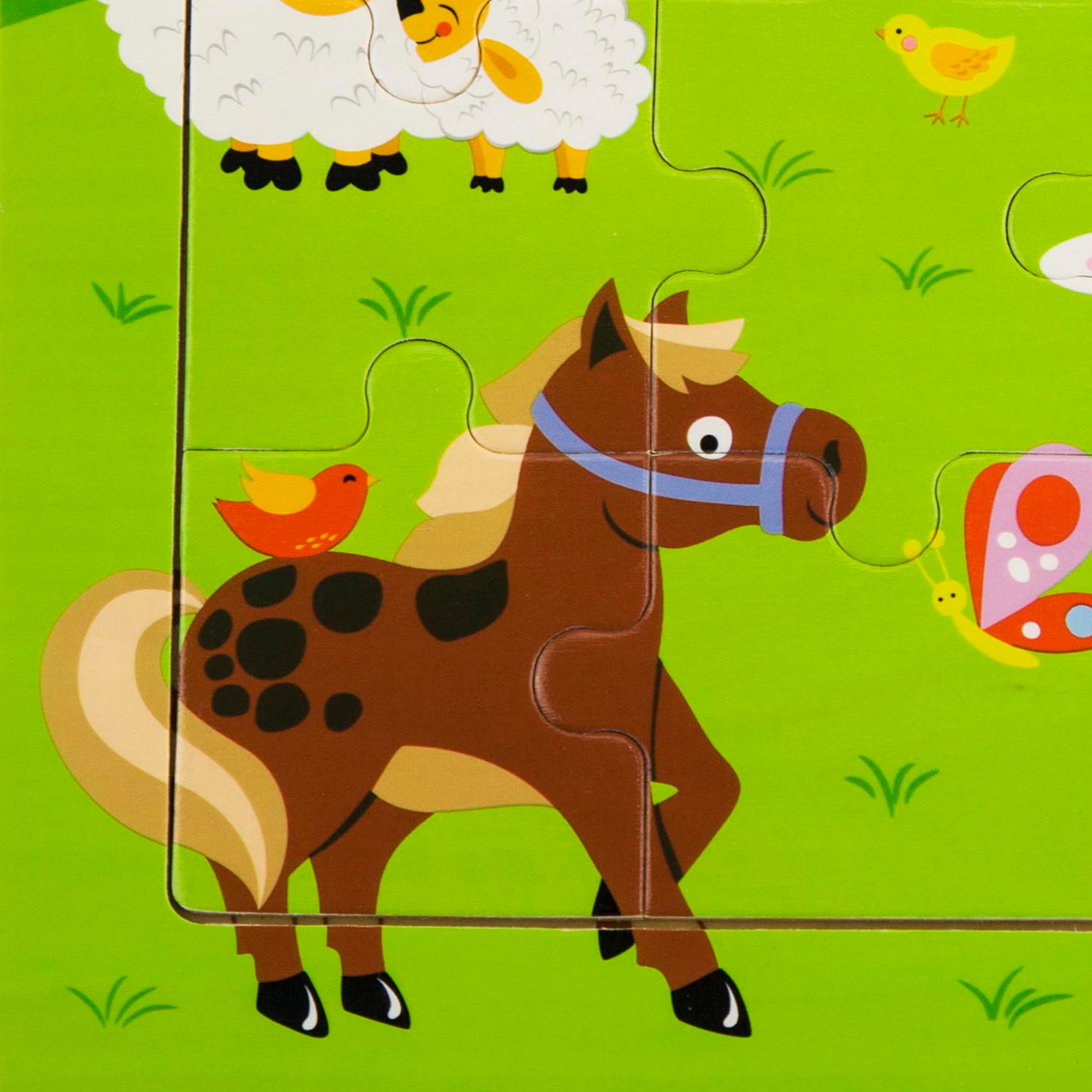 لعبة أحجية الصور المقطوعة من فيجا فارم أنيملز، مكونة من 9 قطع، لعبة مونتيسوري الخشبية، تُنمّي المهارات الحسية والإدراكية والحركية الدقيقة، لعبة تعليمية للأطفال غير سامة وصديقة للبيئة، مناسبة للأولاد والبنات من عمر 18 شهرًا فما فوق