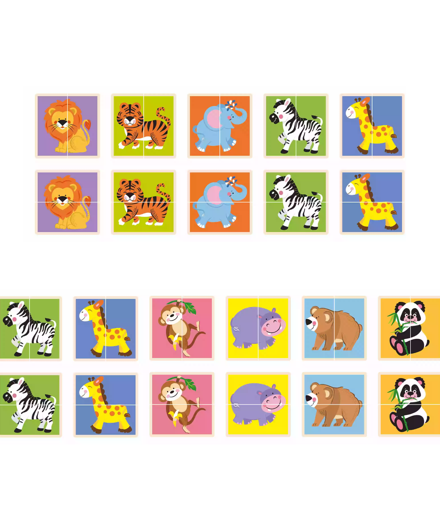 لعبة أحجية فيجا وايلد أنيملز، 36 قطعة، لعبة مونتيسوري الخشبية، تُنمّي المهارات الحسية والإدراكية والحركية الدقيقة، غير سامة وصديقة للبيئة، مناسبة للأطفال من سن 3 سنوات فما فوق