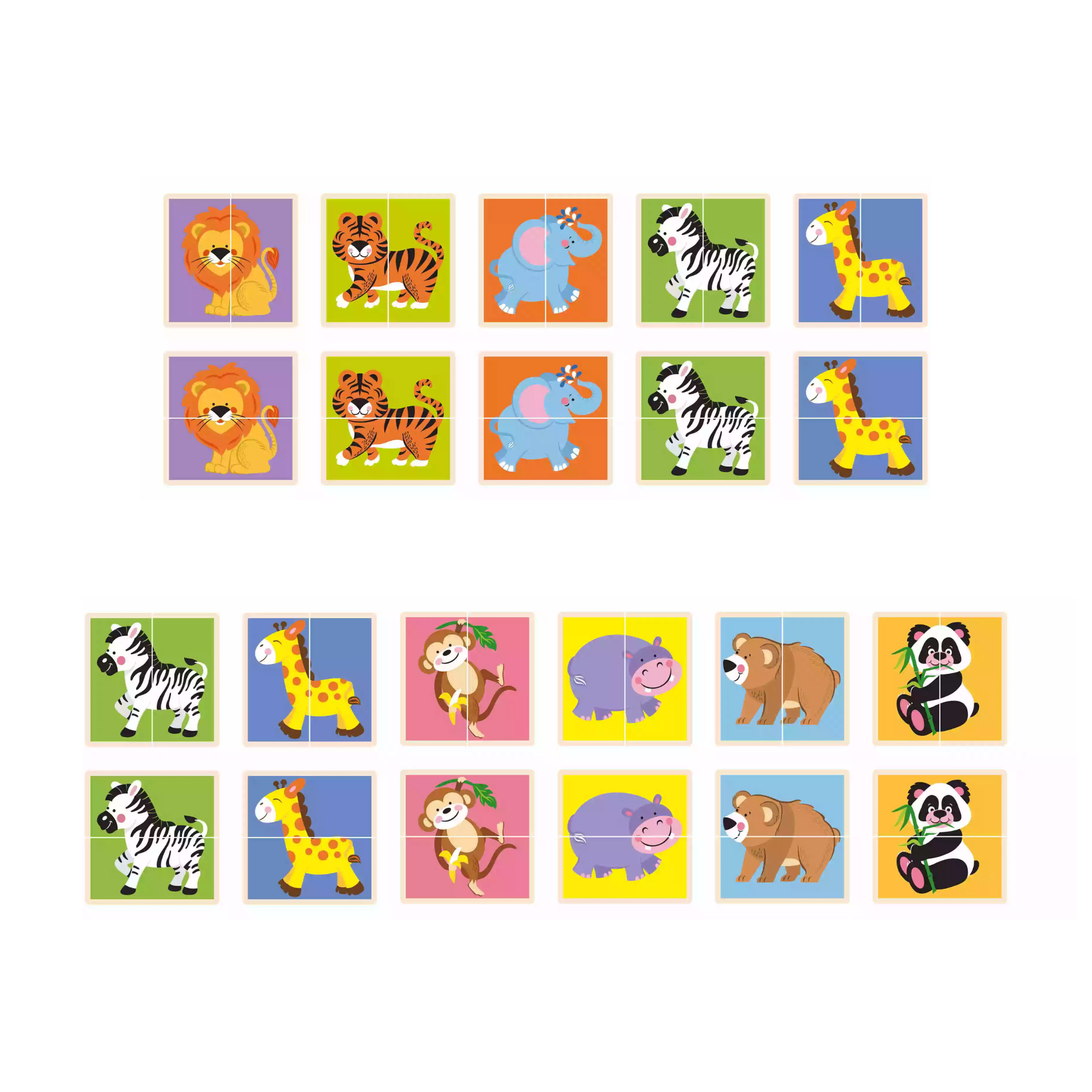 لعبة أحجية فيجا وايلد أنيملز، 36 قطعة، لعبة مونتيسوري الخشبية، تُنمّي المهارات الحسية والإدراكية والحركية الدقيقة، غير سامة وصديقة للبيئة، مناسبة للأطفال من سن 3 سنوات فما فوق