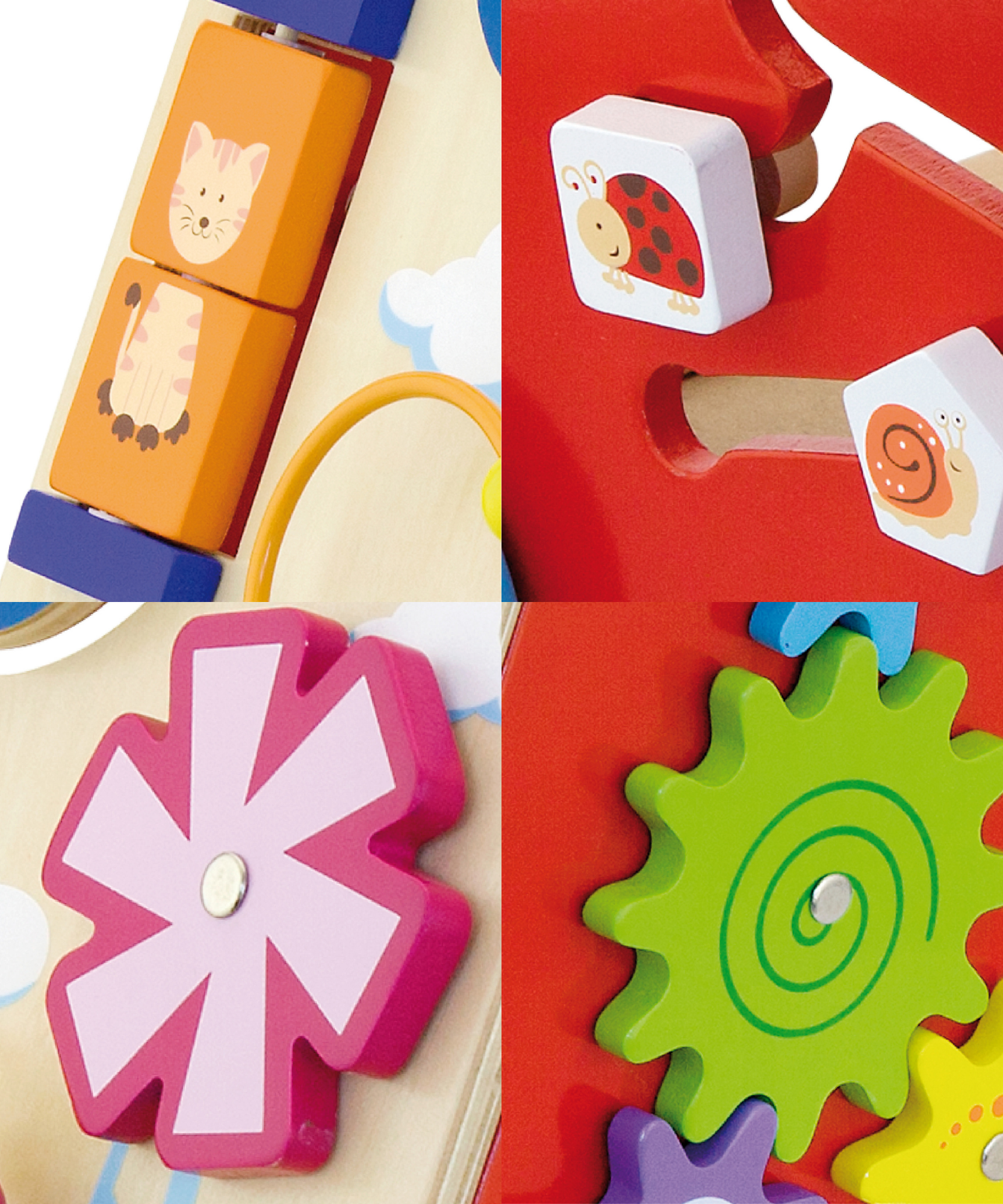 Viga Wooden Activity Baby Walker, Montessori Push Toy with Sensory Games, Eco-Friendly Toddler Walking Aid, Develops Balance, Motor Skills & Logic, Safe Non-Toxic Wood Toy, Ages 18M+