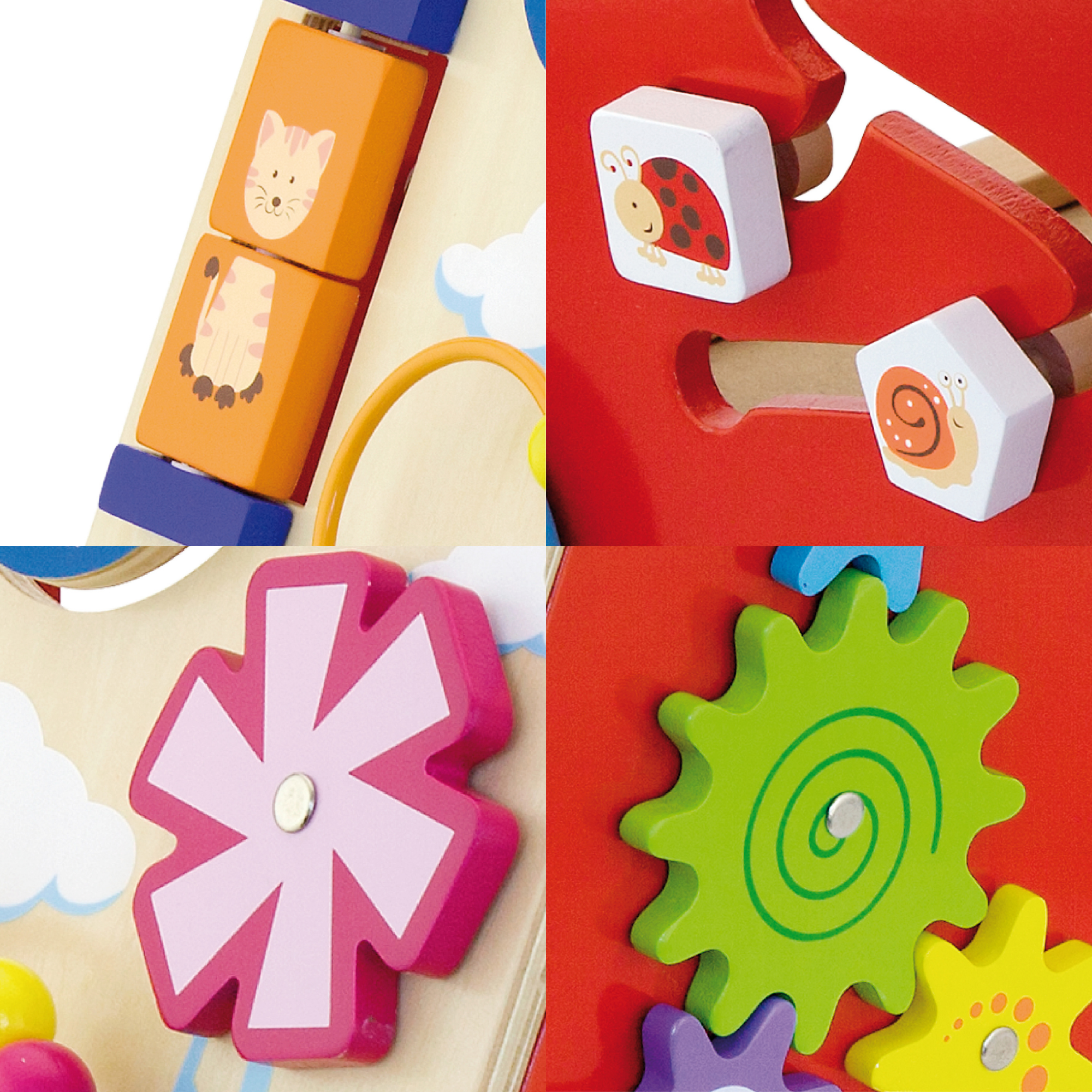 Viga Wooden Activity Baby Walker, Montessori Push Toy with Sensory Games, Eco-Friendly Toddler Walking Aid, Develops Balance, Motor Skills & Logic, Safe Non-Toxic Wood Toy, Ages 18M+