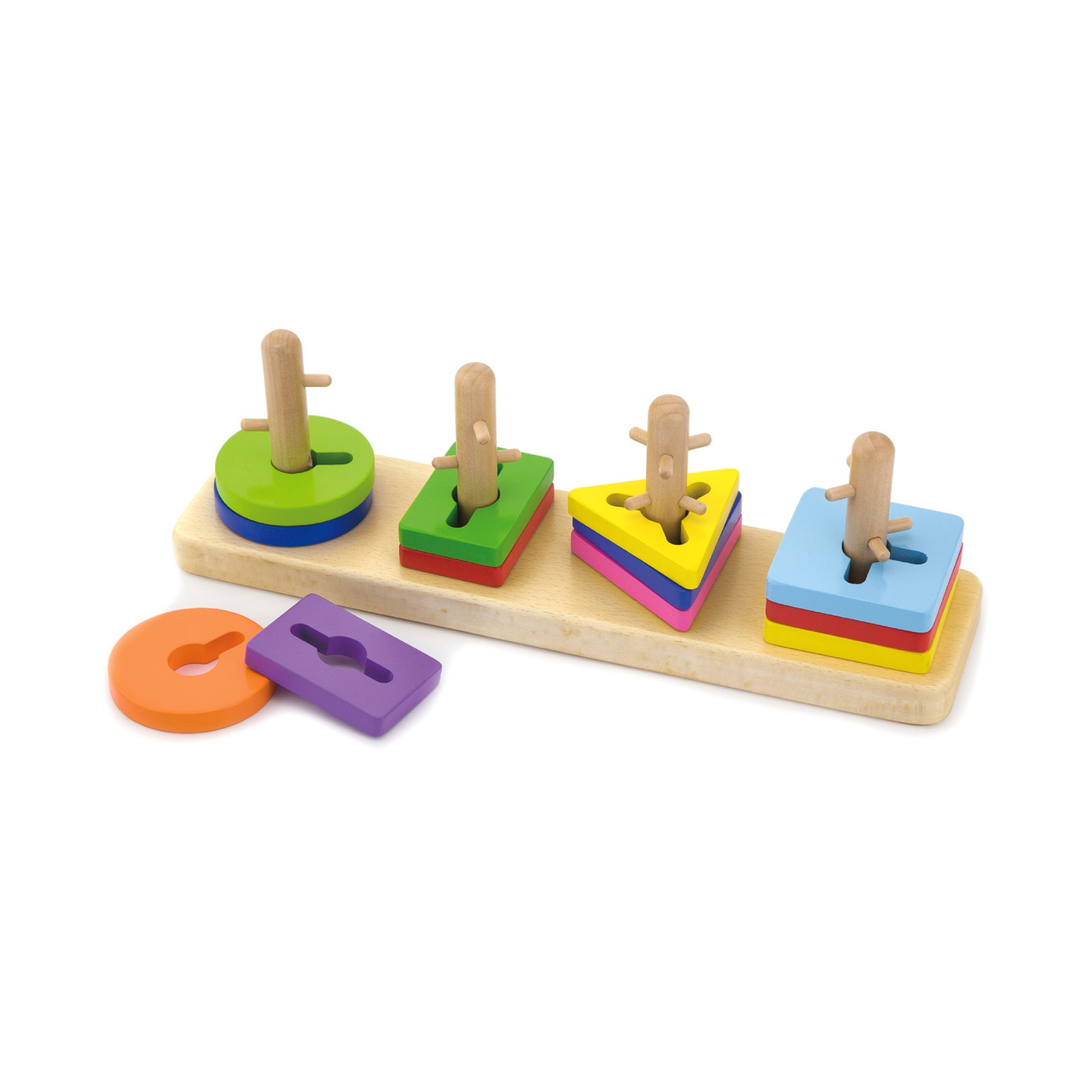 لعبة فيجا كريتيف شيبز، أحجية تكديس من 12 قطعة، لعبة مونتيسوري الخشبية، تُنمّي المهارات الحسية والإدراكية والحركية الدقيقة، لعبة تعليمية للأطفال غير سامة وصديقة للبيئة، مناسبة للأطفال من سن 18 شهرًا فما فوق