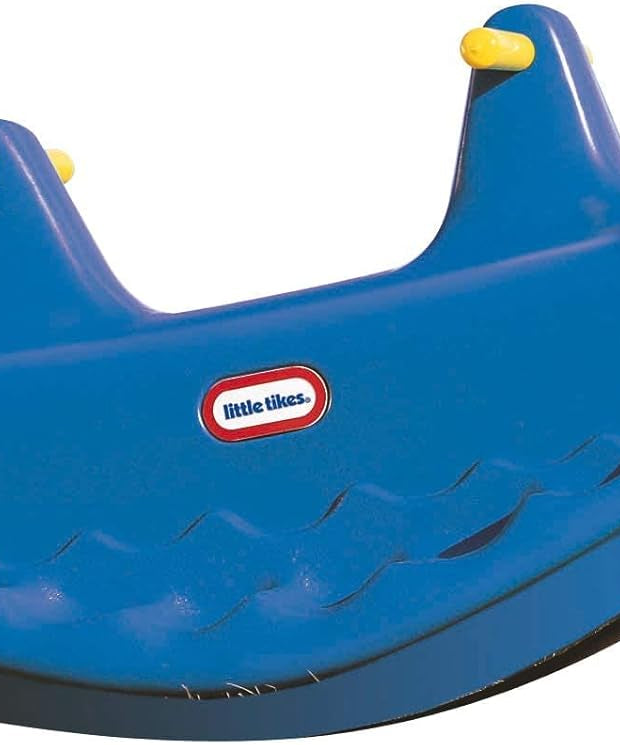 Little Tikes Whale Teeter Totter Seesaw for Toddlers, Indoor and Outdoor Rocking Toy, Seats Up to 3 Children, Stable Plastic Design, 18 Months+