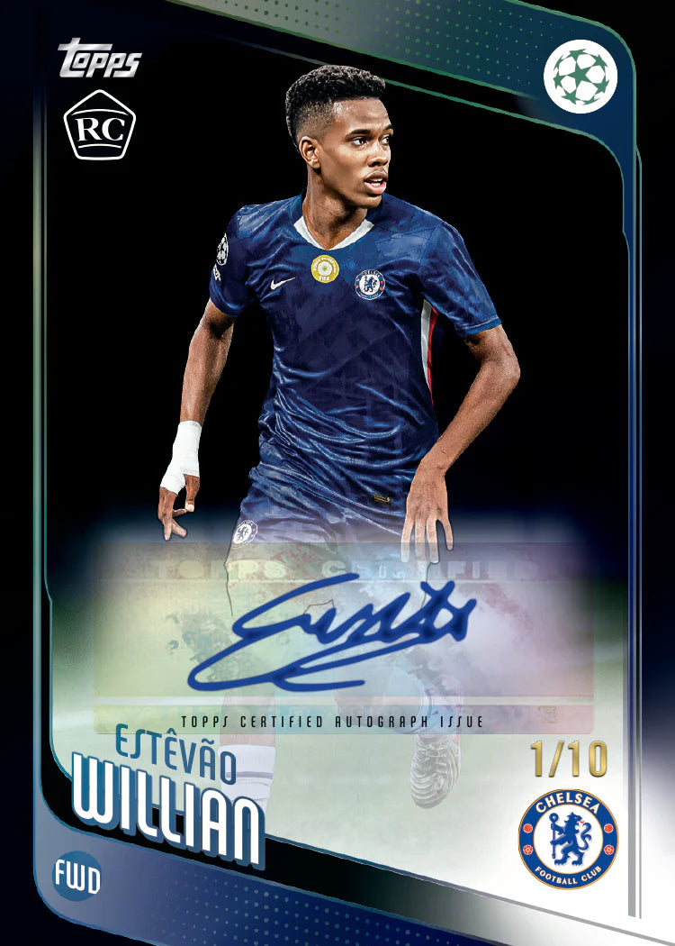 Topps UEFA Club Competitions 2025 2026 Spring Tin Trading Cards Assorted, 59 Cards Pack with 3 Holiday Parallels, Official Soccer Collectible Hobby Tin, Random Design, Age 6+