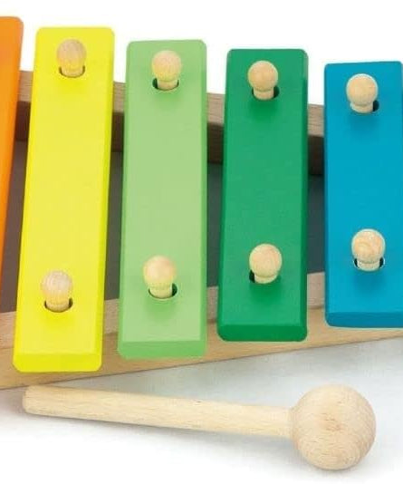 Glooke Selected Viga Wooden Xylophone - Educational MUSical Instrument Toy For Kids Ages 1+ Year, Multi-Coloured