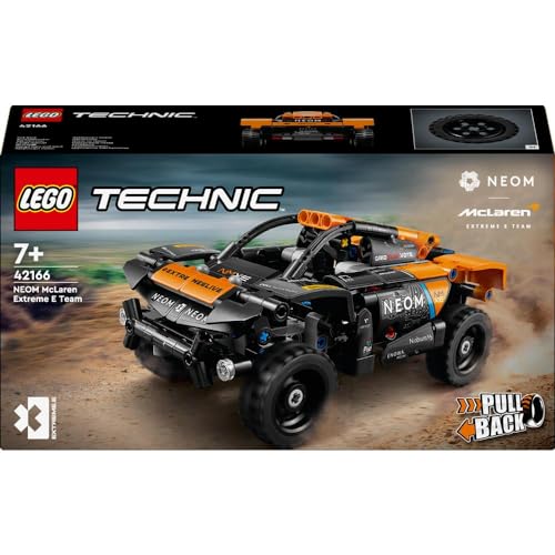 LEGO Technic NEOM McLaren Extreme E Race Car Toy For Kids, Boys & Girls Aged 7+ Years Old who Love Model Cars, Off-Road Pull-Back Racing Vehicle Set, Birthday Gift Idea 42166
