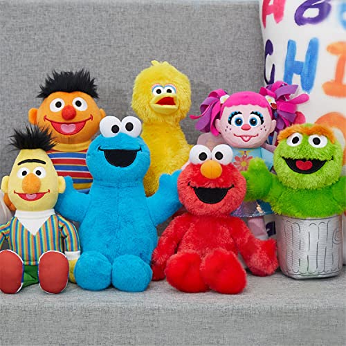 Just Play Sesame Street Friends 8-inch Elmo Sustainable Plush Stuffed Animal, Officially Licensed Kids Toys for Ages 18 Month, Gifts and Presents