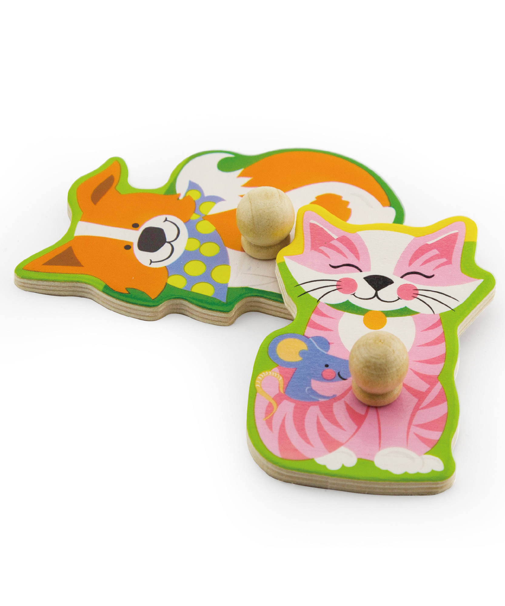 لعبة أحجية فيجا فارم أنيملز، 7 قطع مع صوت، لعبة مونتيسوري خشبية، تُنمّي المهارات الحسية والإدراكية والحركية الدقيقة، لعبة تعليمية للأطفال غير سامة وصديقة للبيئة، مناسبة للأطفال من سن 18 شهرًا فما فوق