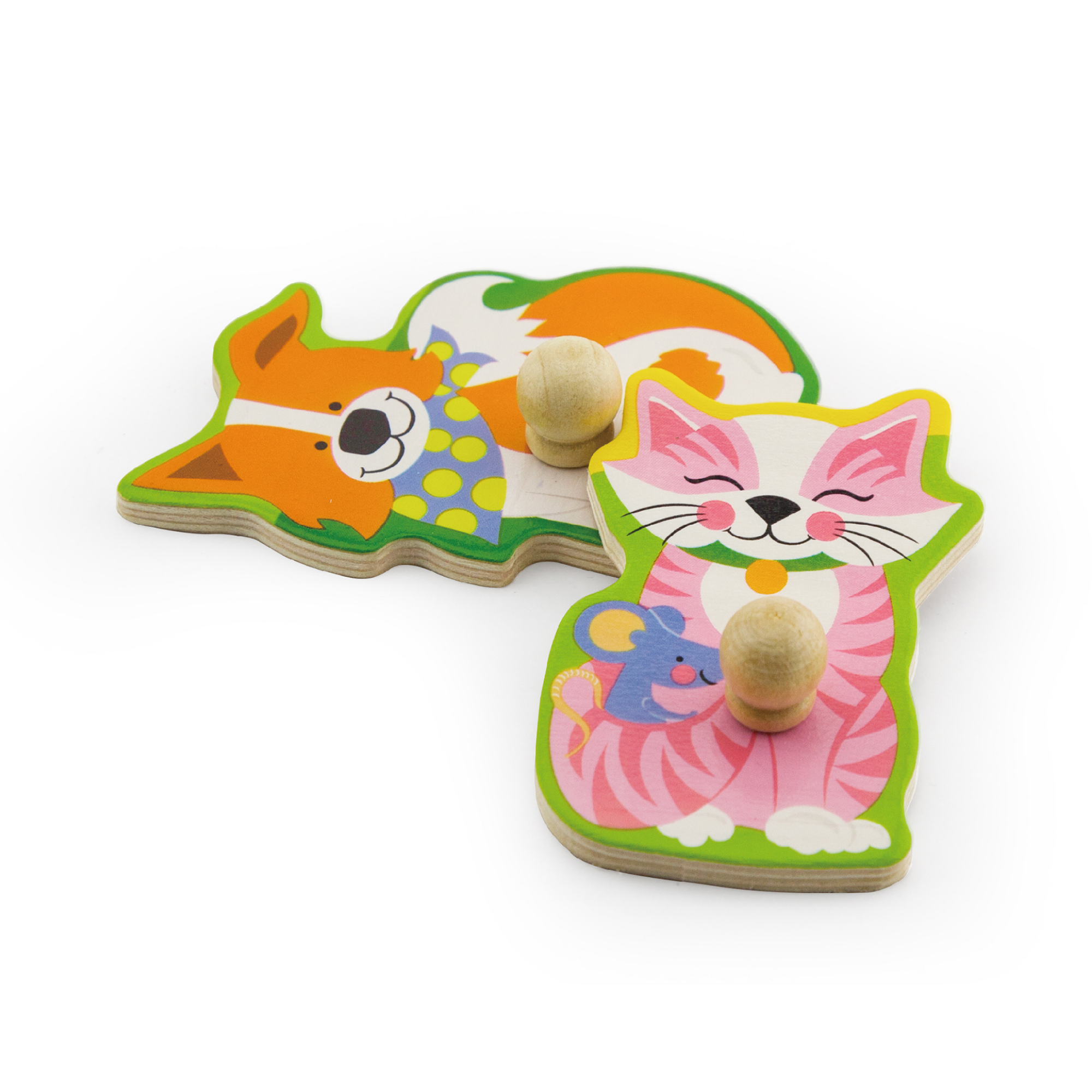 لعبة أحجية فيجا فارم أنيملز، 7 قطع مع صوت، لعبة مونتيسوري خشبية، تُنمّي المهارات الحسية والإدراكية والحركية الدقيقة، لعبة تعليمية للأطفال غير سامة وصديقة للبيئة، مناسبة للأطفال من سن 18 شهرًا فما فوق