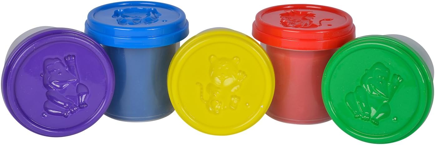 Simba Art & Fun Dough Set 4+1 Bonuspack, 5 Colours Creative Modelling Clay for Kids 3+