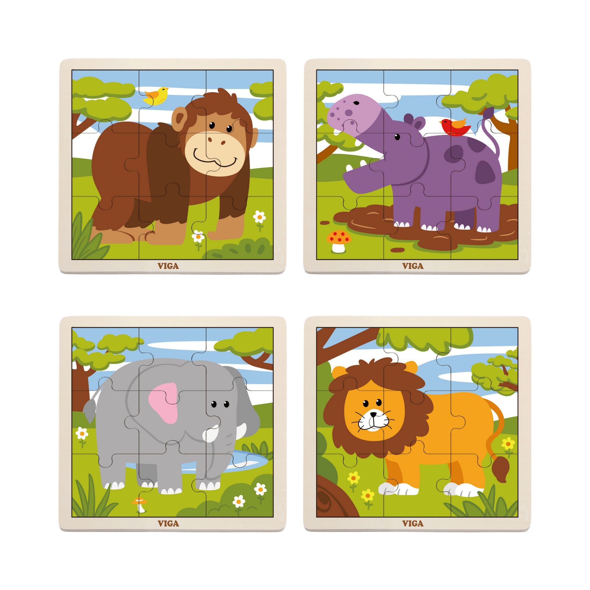 مجموعة فيجا من 12 قطعة من أحجية الصور المقطوعة، لعبة مونتيسوري الخشبية، تنمي المهارات الحسية والإدراكية والحركية الدقيقة، لعبة تعليمية للأطفال غير سامة وصديقة للبيئة، مناسبة للأولاد والبنات من عمر سنتين فما فوق