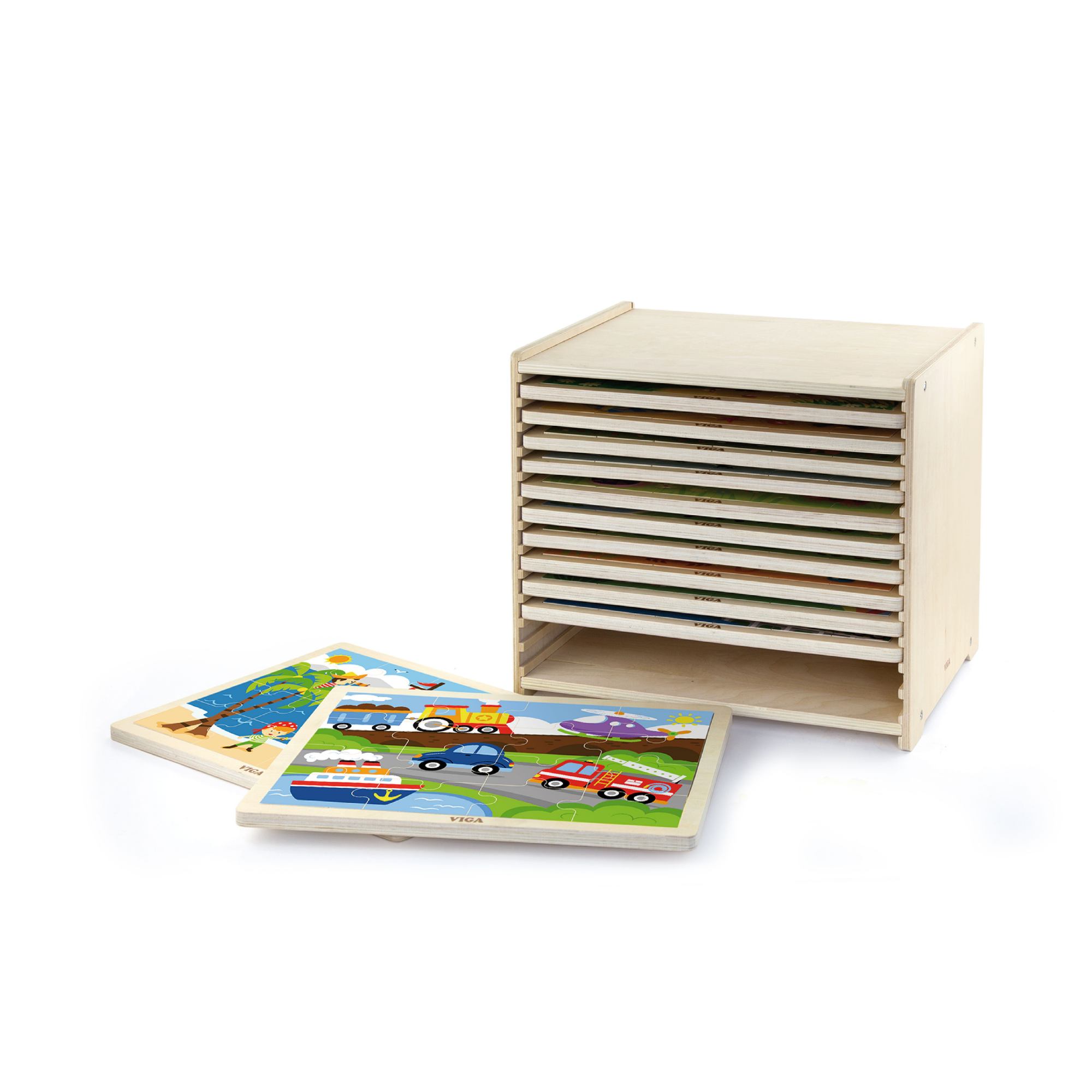 مجموعة فيجا من 12 قطعة من أحجية الصور المقطوعة، لعبة مونتيسوري الخشبية، تنمي المهارات الحسية والإدراكية والحركية الدقيقة، لعبة تعليمية للأطفال غير سامة وصديقة للبيئة، مناسبة للأولاد والبنات من عمر سنتين فما فوق