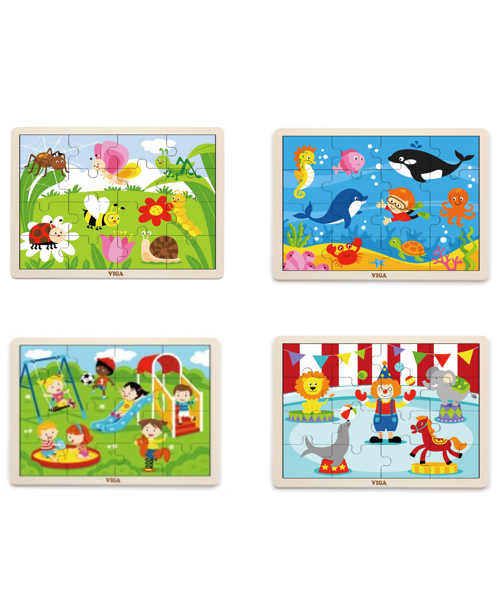 مجموعة فيجا من 12 قطعة من أحجية الصور المقطوعة، لعبة مونتيسوري الخشبية، تنمي المهارات الحسية والإدراكية والحركية الدقيقة، لعبة تعليمية للأطفال غير سامة وصديقة للبيئة، مناسبة للأولاد والبنات من عمر سنتين فما فوق
