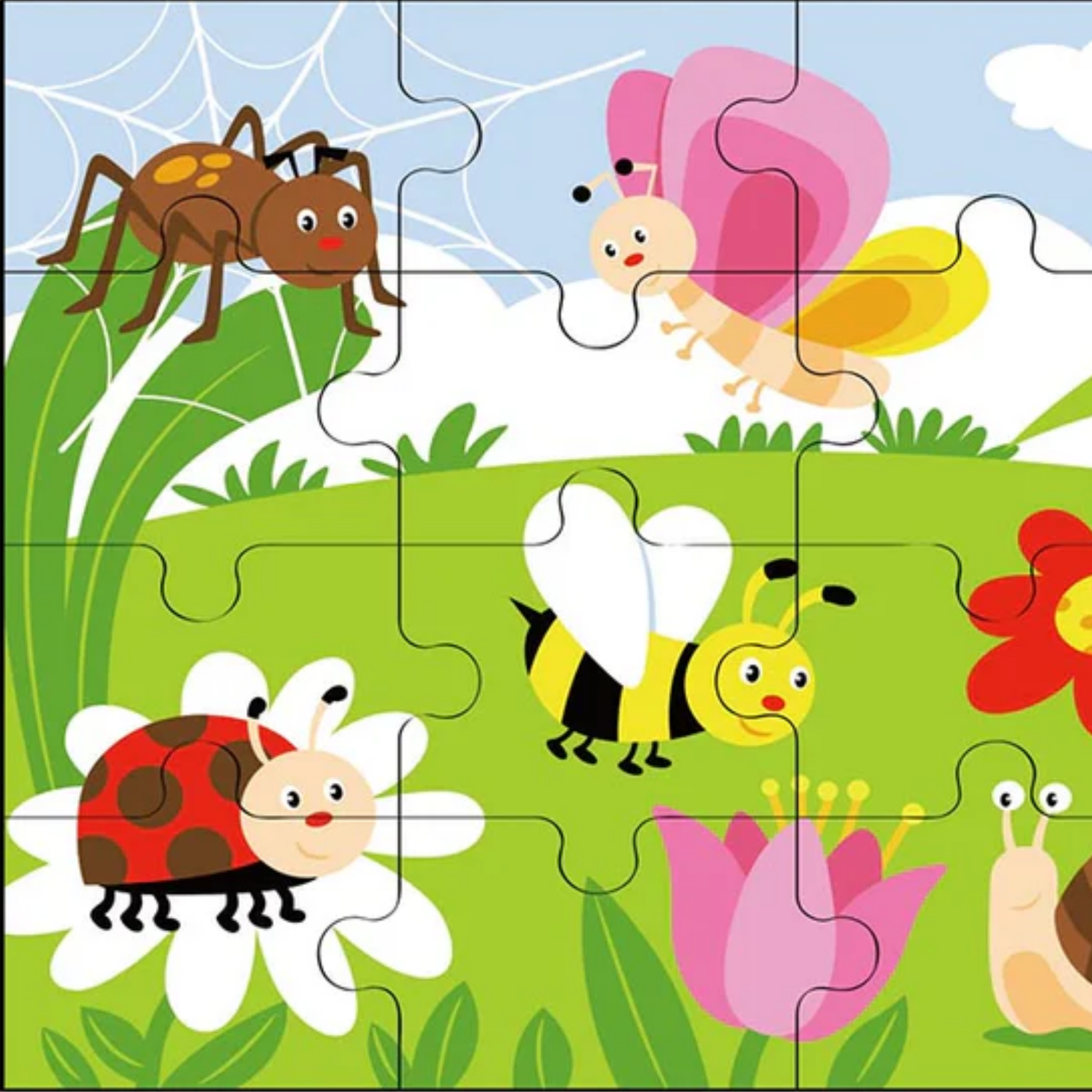 فيجا بارك، أحجية الصور المقطوعة من 16 قطعة، لعبة مونتيسوري الخشبية، تنمي المهارات الحسية والإدراكية والحركية الدقيقة، لعبة تعليمية للأطفال غير سامة وصديقة للبيئة، مناسبة للأولاد والبنات من عمر سنتين فما فوق