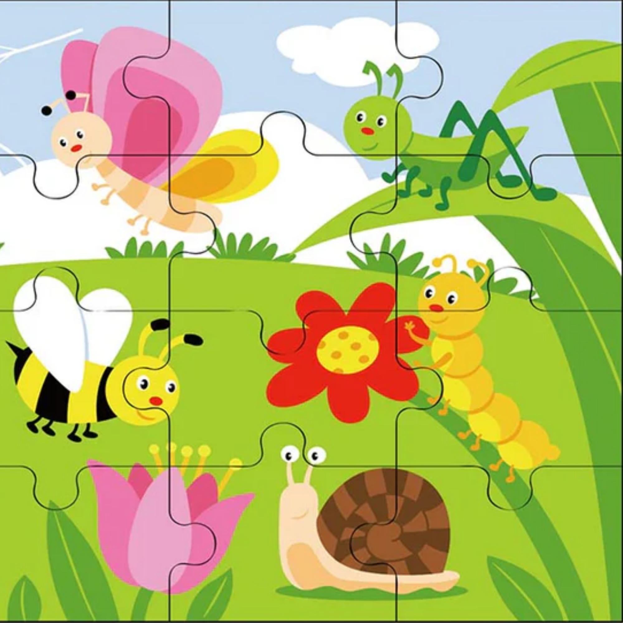 فيجا بارك، أحجية الصور المقطوعة من 16 قطعة، لعبة مونتيسوري الخشبية، تنمي المهارات الحسية والإدراكية والحركية الدقيقة، لعبة تعليمية للأطفال غير سامة وصديقة للبيئة، مناسبة للأولاد والبنات من عمر سنتين فما فوق