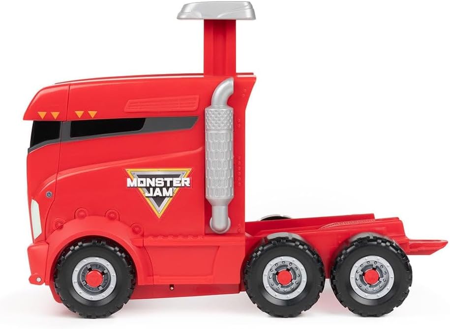 شاحنة Monster Jam 1:64 Launch N Go Hauler، شاحنة Monster RC مصبوبة، حفار قبور بمناسبة الذكرى الأربعين، منحدر حركات بهلوانية، مناسبة للأعمار من 3 سنوات فما فوق