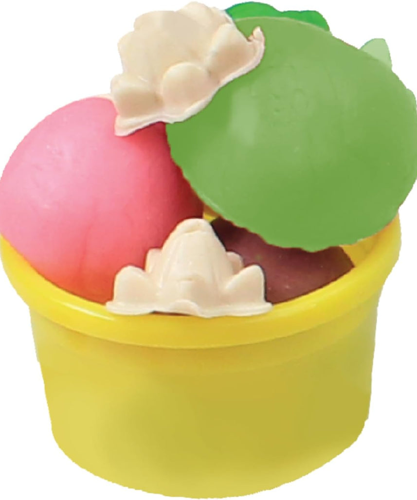 Simba A&F Dough Set Fruit Bucket, 16-Piece Modeling Playset for Creative Play, Safe Soft Dough with Fruit Shapes, Art and Fun Activity Set for Kids 3+