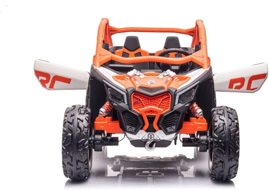 Can-Am Maverick Turbo RR 24V Kids Ride-On Buggy 4 Motors with Parental Remote Control, Off-Road Style Electric UTV for Kids 3+ Years