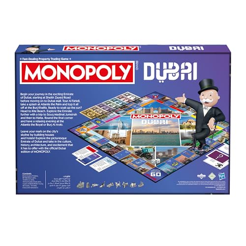 Winning Moves Monopoly Dubai UAE Official Series 2, Board Game, New Edition, Family Game, Trading Game, Gift