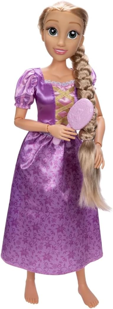 Disney Princess Playdate Rapunzel Doll 32 Inch, Large Tangled Princess Doll with Poseable Features and Styling Hair, Role Play Toy for Kids, Movie-Accurate Disney Character, 3 Years+
