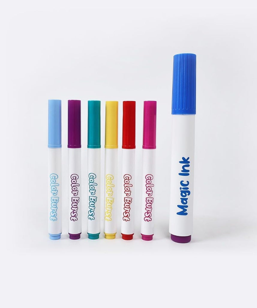 Disney Frozen Mess-Free Magic Ink Activity Kit - Color Burst Markers, Magic Ink Pad & Stickers - Creative Arts and Crafts Set for Kids, Girls & Boys