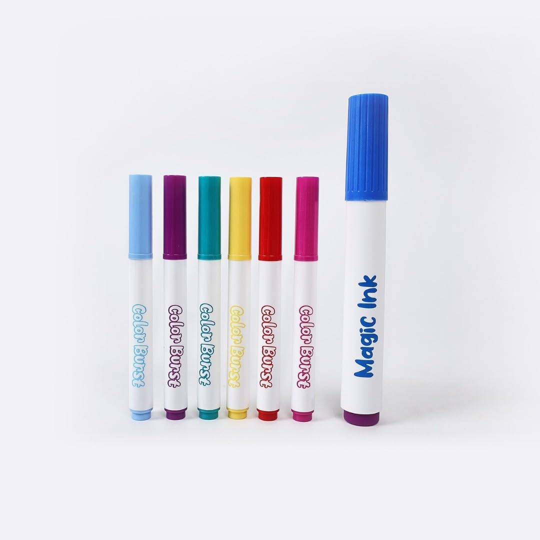 Disney Frozen Mess-Free Magic Ink Activity Kit - Color Burst Markers, Magic Ink Pad & Stickers - Creative Arts and Crafts Set for Kids, Girls & Boys
