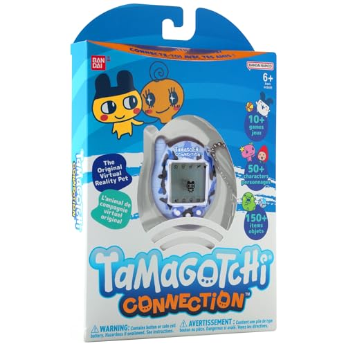 Tamagotchi Connection Wild Blue|Tamagotchi Original Cyber Pet 90s Adults and Kids Toy with Chain | Retro Virtual Pets are Great Boys and Girls Toys or Gifts for Ages 6+